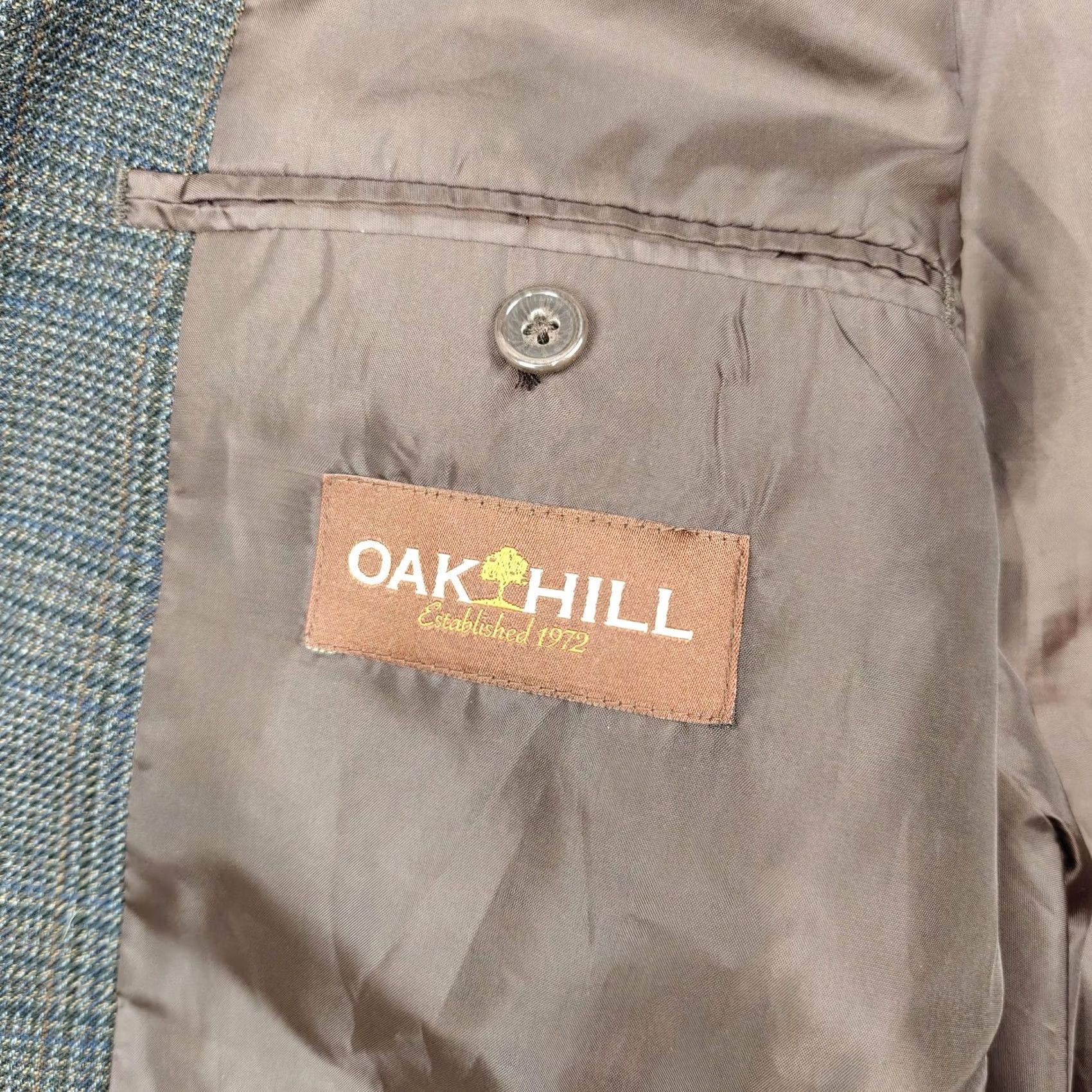 Vintage VINTAGE Oak Hill Blazer Mens 54 Brown Plaid Polyester Rayon Sport Coat Jacket Tweed Size 54R - 7 Thumbnail