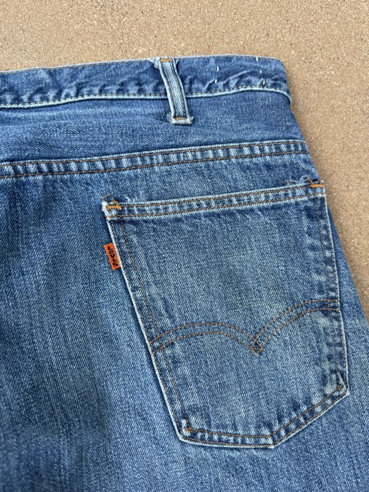 Levi's Vtg 70’s Levi’s 646 Orange Tab Bellbottom Flare Jeans 37x28 Size US 37 - 8 Thumbnail