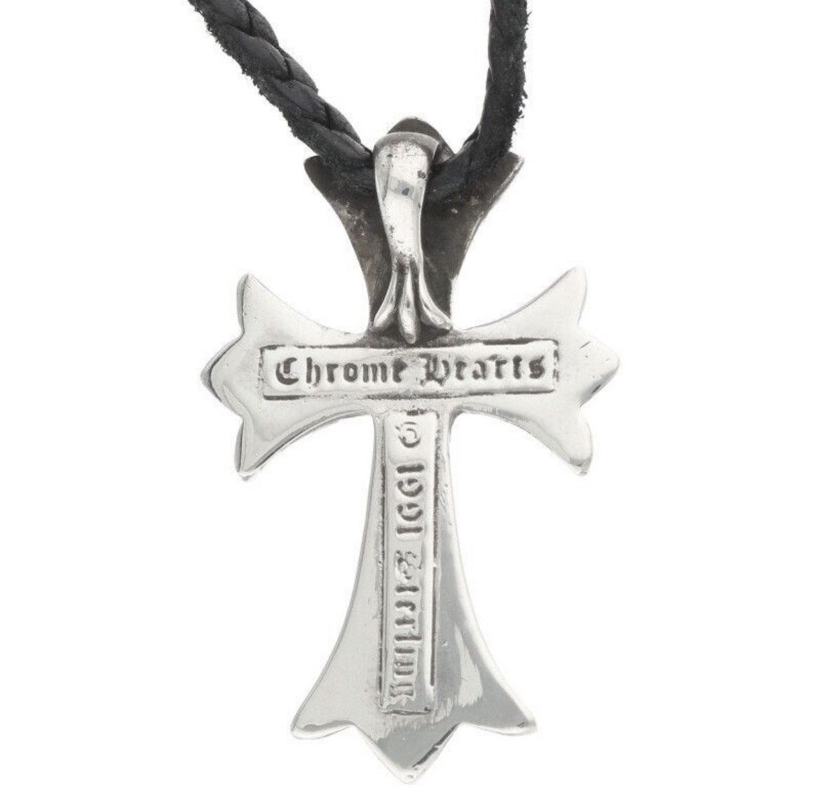 Chrome Hearts Chrome Hearts Ch Cross Leather Braid Necklace Size ONE SIZE - 3 Thumbnail