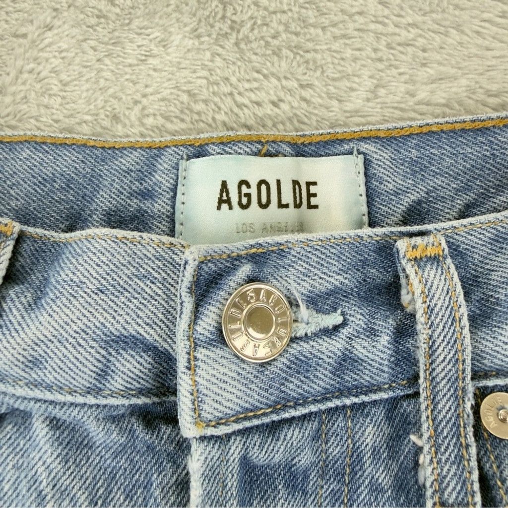 Agolde Agolde Women Sz 27 W x 28 L 90s Mid Rise Straight Distressed Size 27" / US 4 / IT 40 - 10 Thumbnail