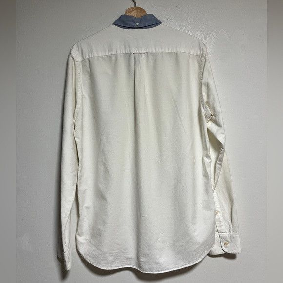 J.Crew J.Crew Slim Fit Oxford Shirt – White w/ Blue Collar – Size M Size US M / EU 48-50 / 2 - 6 Thumbnail