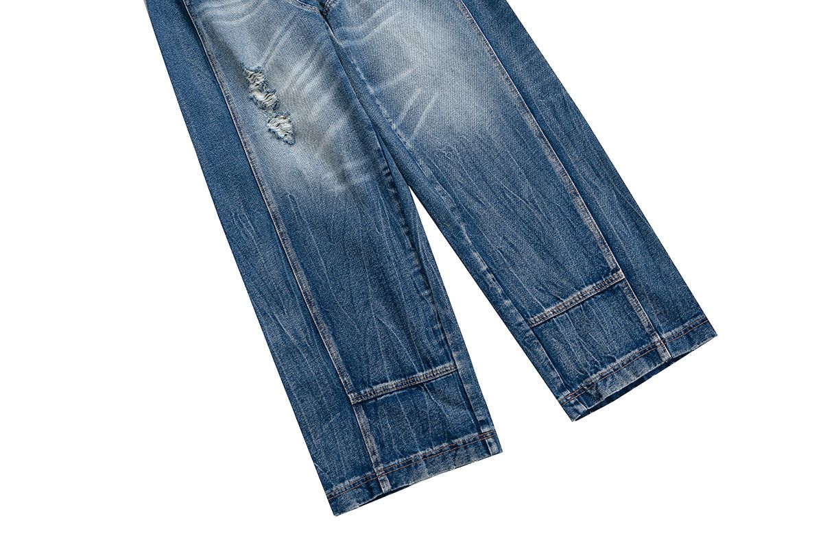 Jean × Vintage Distressed Logging Turquoise Jeans Size US 31 - 8 Thumbnail