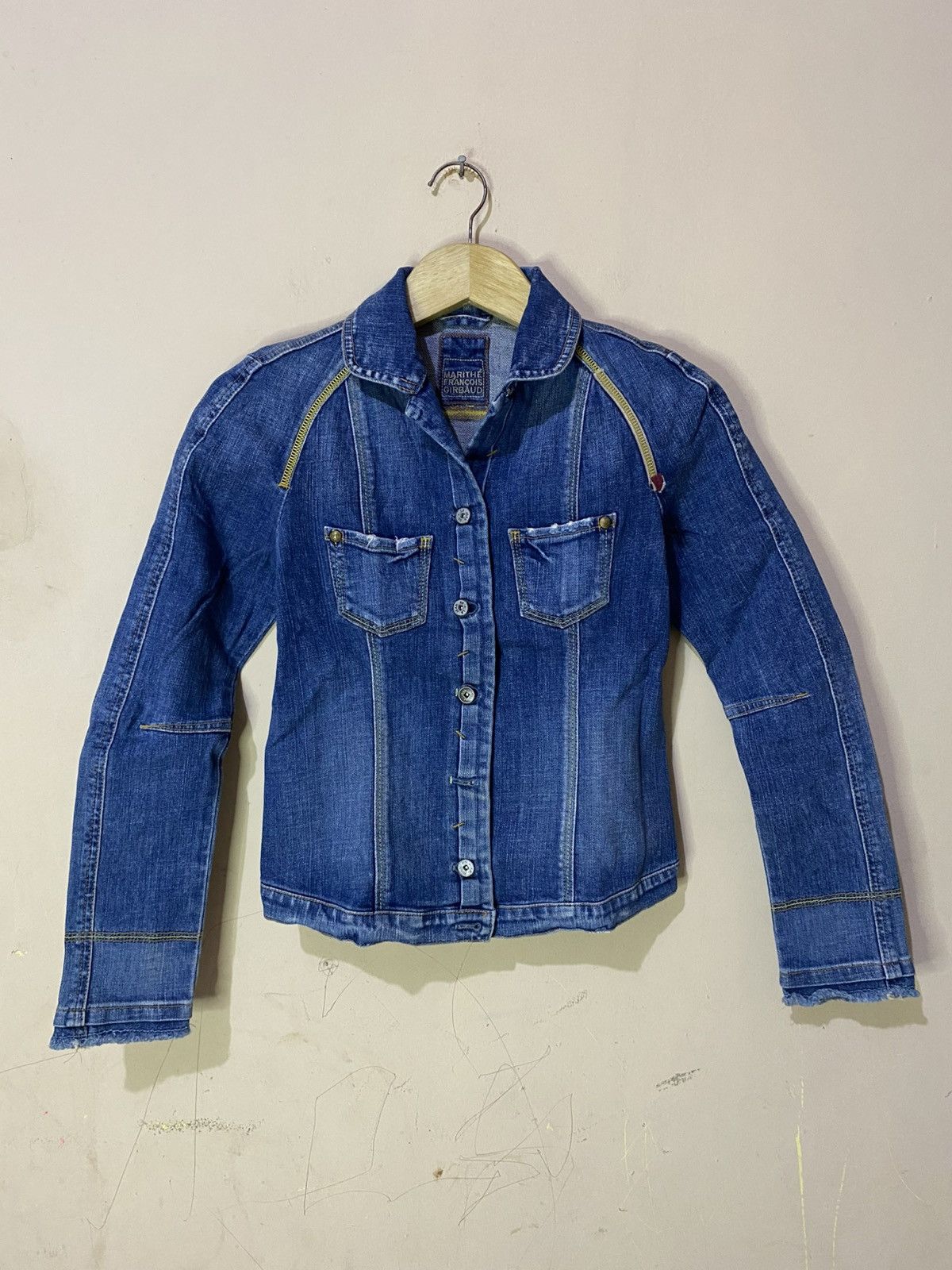 Marithe + Francois Girbaud Vintage Marithe Francois Girbaud Bikers Denim Jacket Women Size S / US 4 / IT 40 - 1 Thumbnail