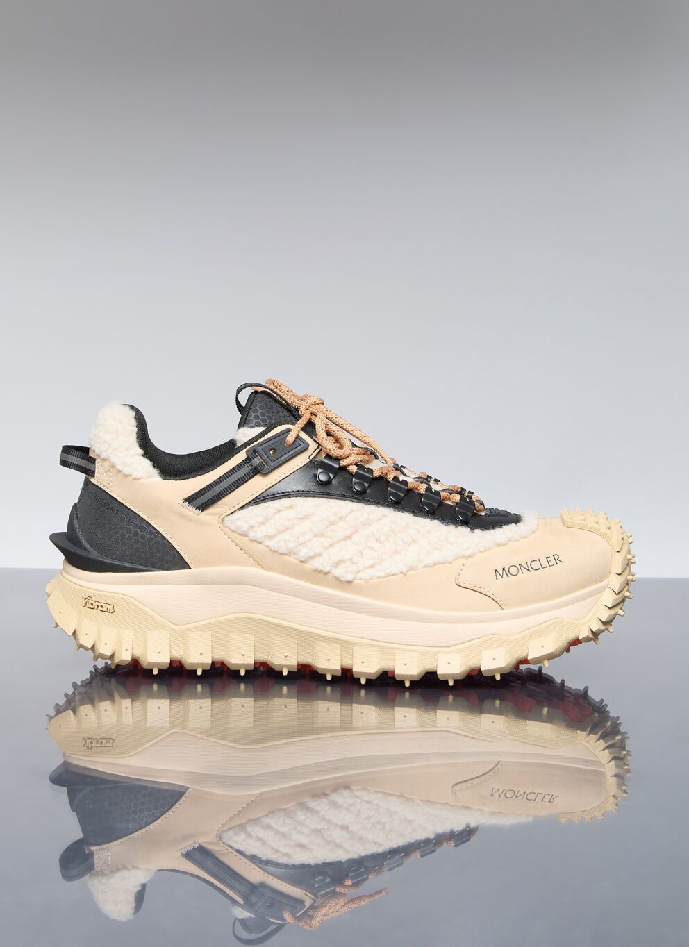 image of Moncler Trailgrip Low Top Sneakers in Orange, Men's (Size 11)