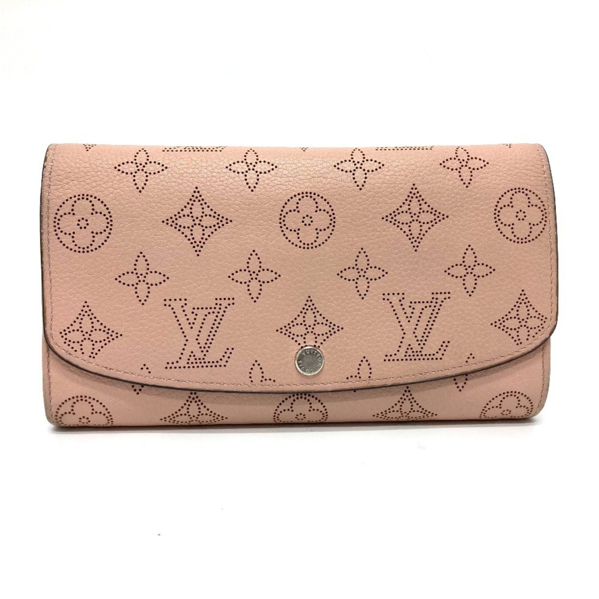 Louis Vuitton LOUIS VUITTON M60145 Monogram Mahina Portefeuille Iris Bifold Long Wallet in Leather, Women's, Magnolia Pink Size ONE SIZE - 1 Thumbnail