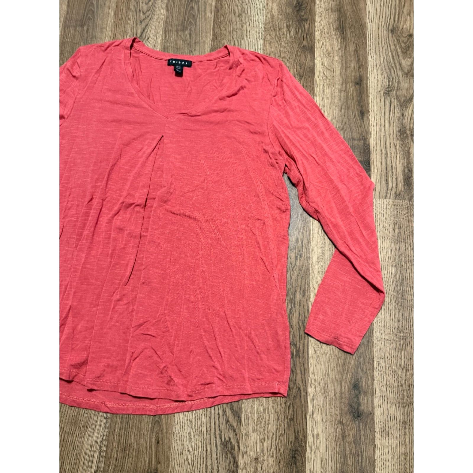 Pinko Tribal Shirt Women's Medium Orange Pink Long Sleeve V-neck Size M / US 6-8 / IT 42-44 - 4 Thumbnail