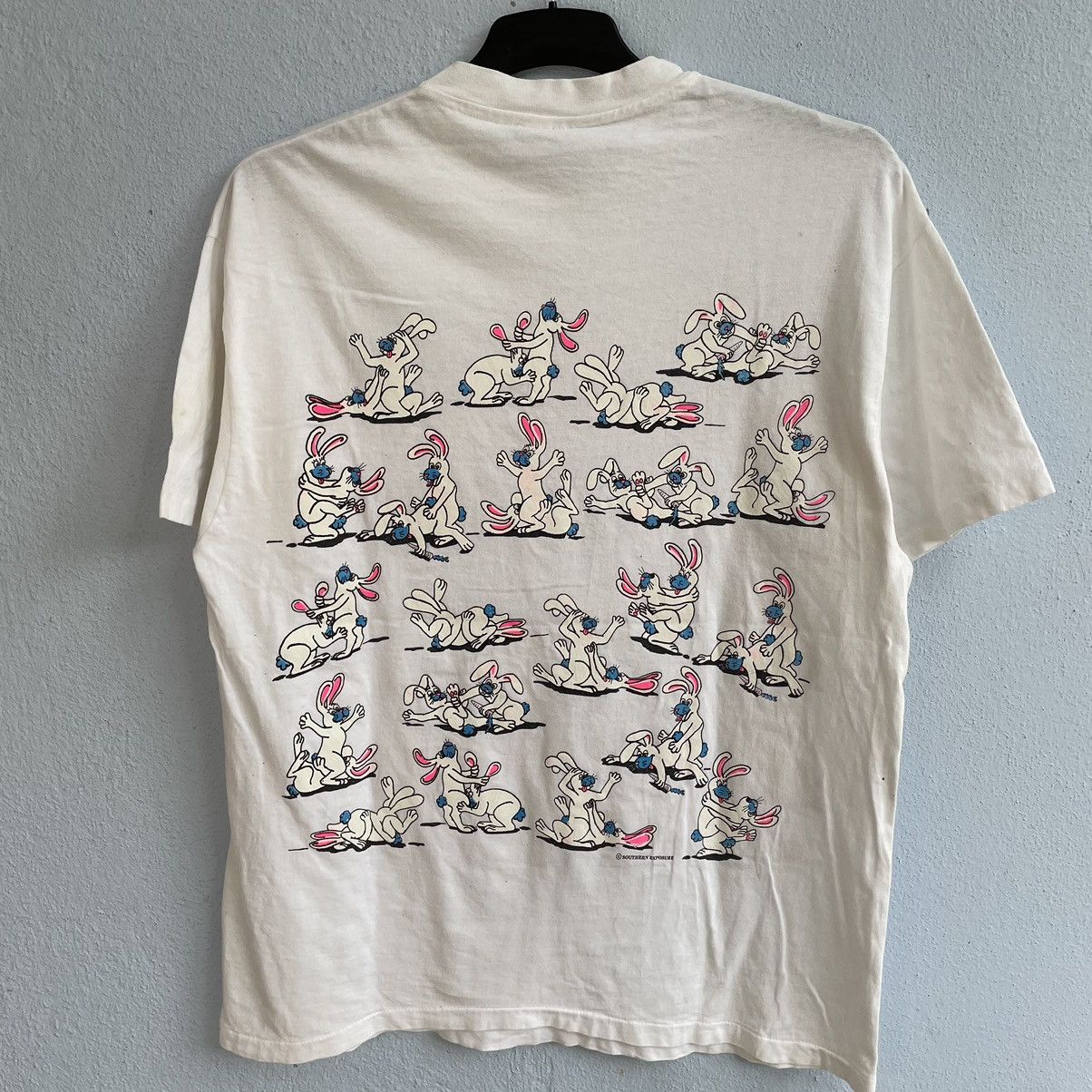 Vintage Vintage 90s all rabbit sex postion big size tshirt Size US XL / EU 56 / 4 - 10 Thumbnail