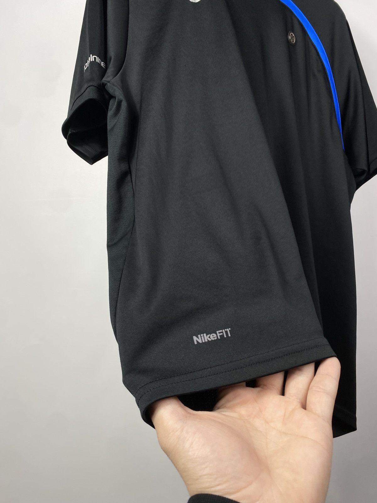 Nike × Vintage Vintage 00s NIKE Total 90 Black Sport Wear Jersey Size US L / EU 52-54 / 3 - 6 Thumbnail