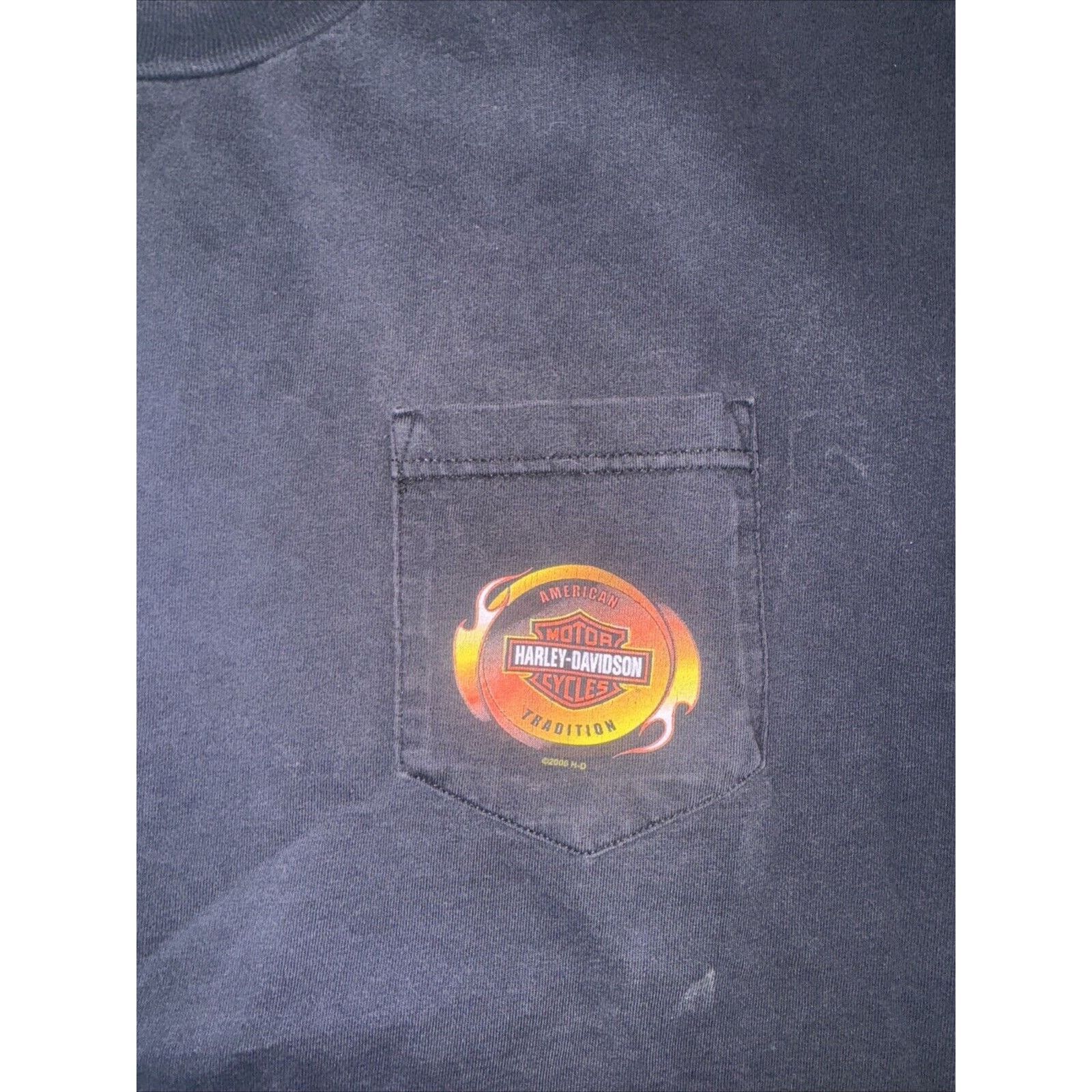 Harley Davidson × Vintage Harley Davidson Orange County T-Shirt Black XL 22x29 Size US XL / EU 56 / 4 - 4 Thumbnail