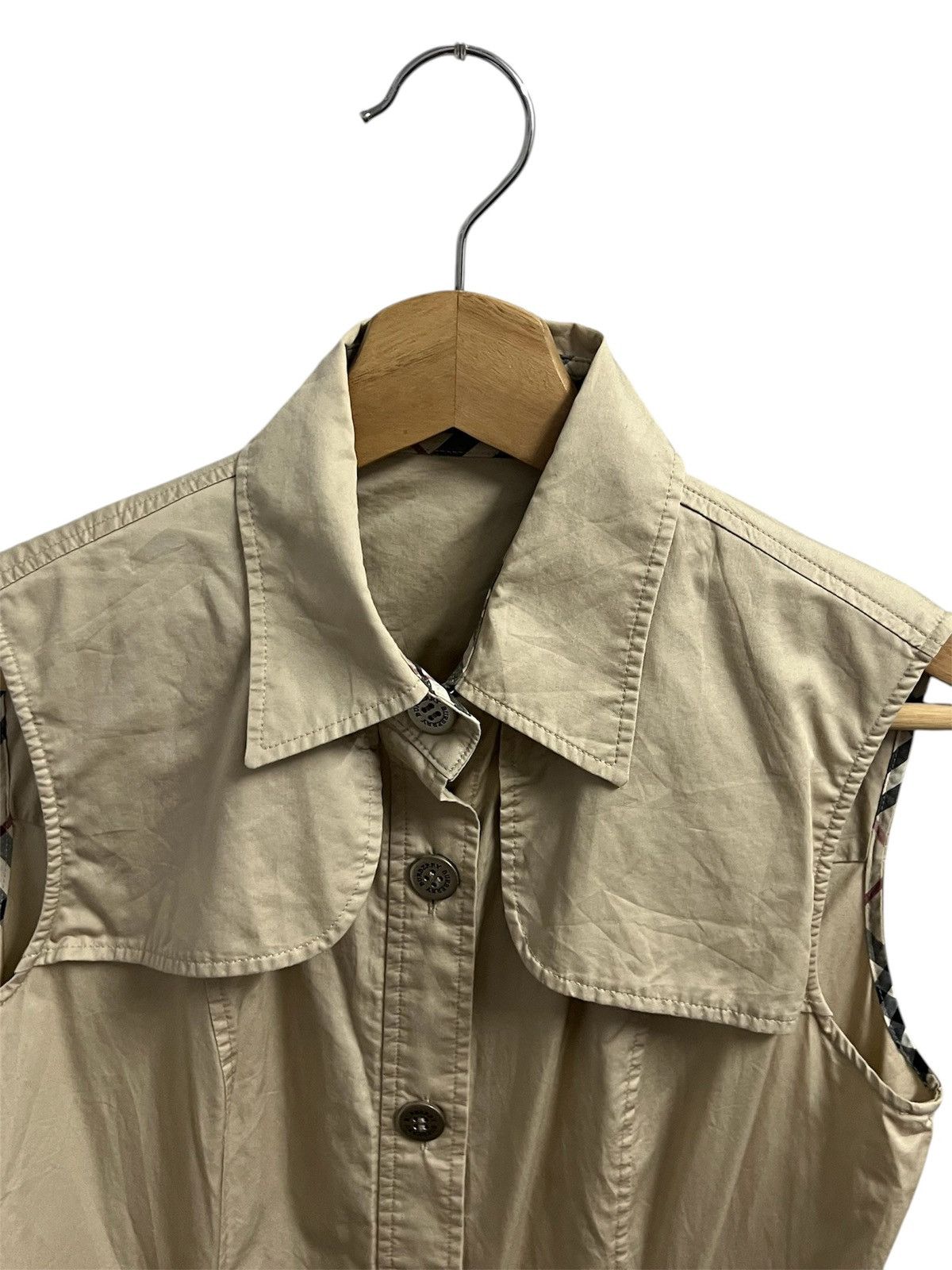 Burberry × Burberry Prorsum BURBERRY sleeveless dress cotton plain button up Size XS / US 0-2 / IT 36-38 - 3 Thumbnail