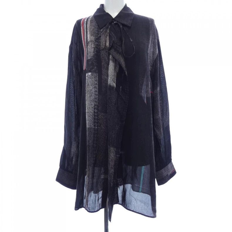 Y's Y's 25ss print and dye lace-up button-back shirt Size US M / EU 48-50 / 2 - 2 Thumbnail