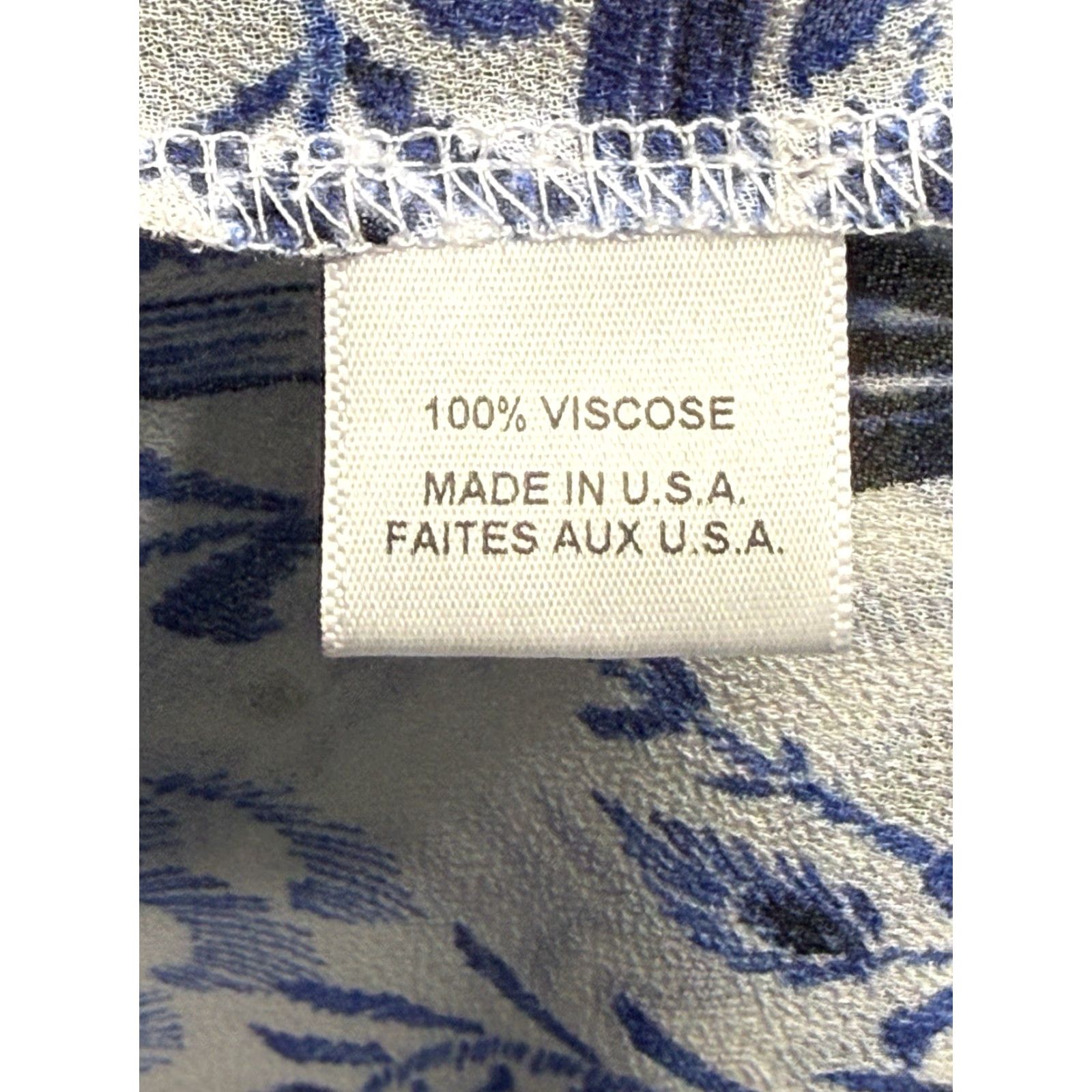Vintage MISA Shirt Womens Small White Blue Floral Long Sleeve Frances Top V-Neck Pullover Ruffle Blouse Casual Womens Size S / US 4 / IT 40 - 8 Thumbnail