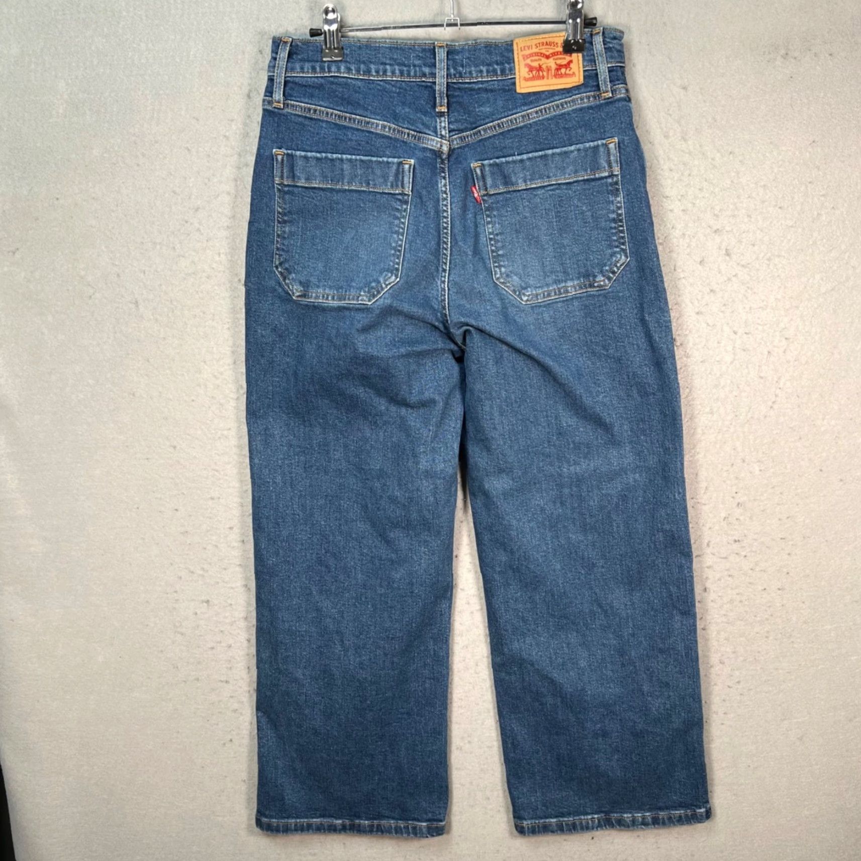 Levi's Levis Womens Jeans 28 Mile High Cropped Wide Leg Denim Medium Wash Button Fly 90s Style Womens Jeans Size 28" / US 6 / IT 42 - 2 Thumbnail