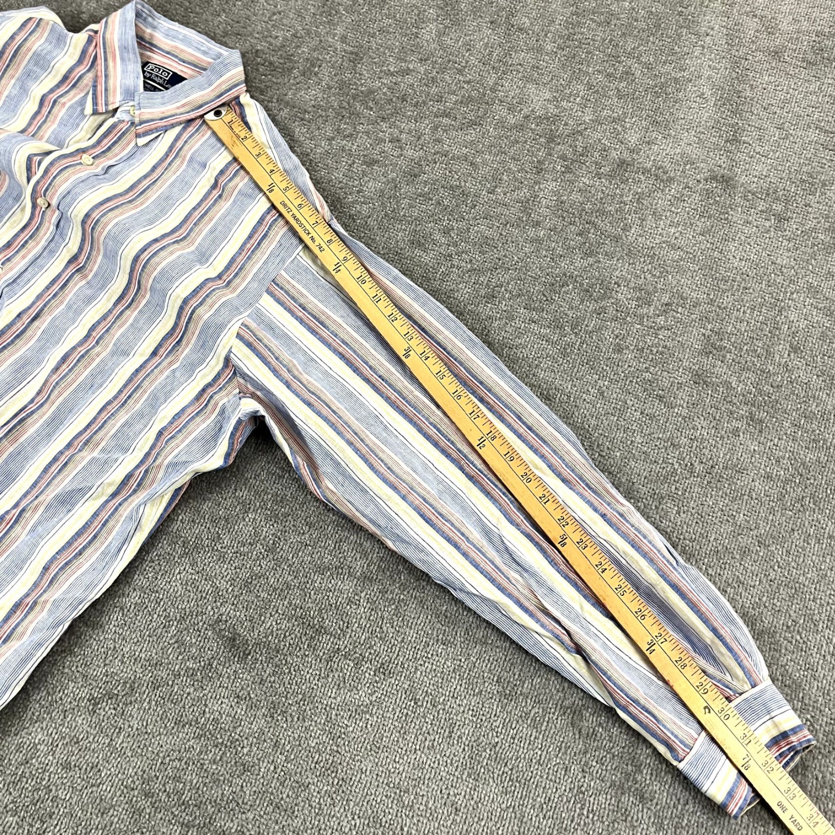 Polo Ralph Lauren Polo Ralph Lauren Shirt Mens Large Striped Blue Red Lowell Sport Linen Button Up Size US L / EU 52-54 / 3 - 5 Thumbnail