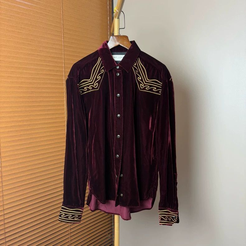 Yves Saint Laurent saint Laurent size 36 Red Cardigan shirt 2501-Nextarrow Size US M / EU 48-50 / 2 - 1 Thumbnail
