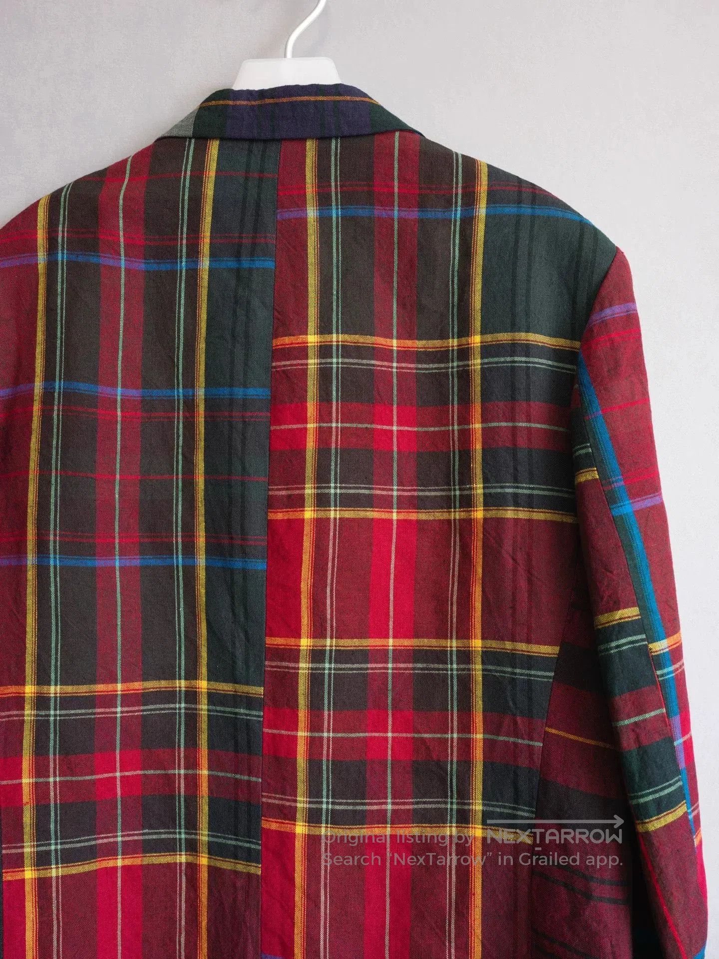 Yohji Yamamoto yohji yamamoto plaid jacket with leather details. Size US M / EU 48-50 / 2 - 6 Thumbnail