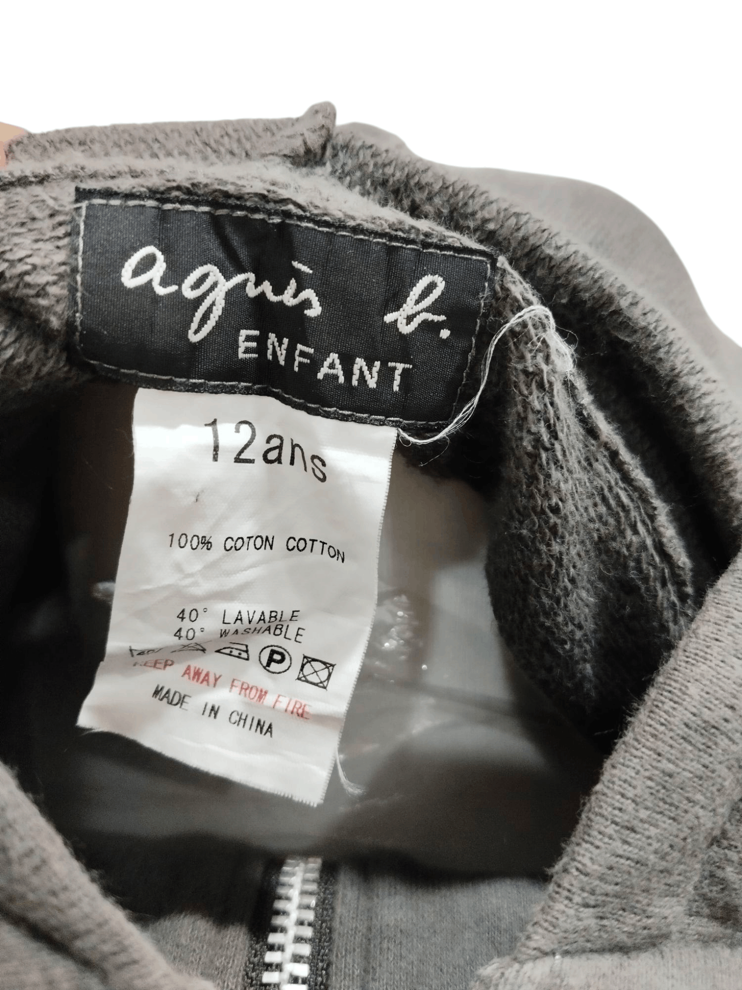 Japanese Brand × agnes b. Agnes B Designer Hoodie Zipper Crop Sweater For enfant Size XL / US 12-14 / IT 48-50 - 4 Thumbnail