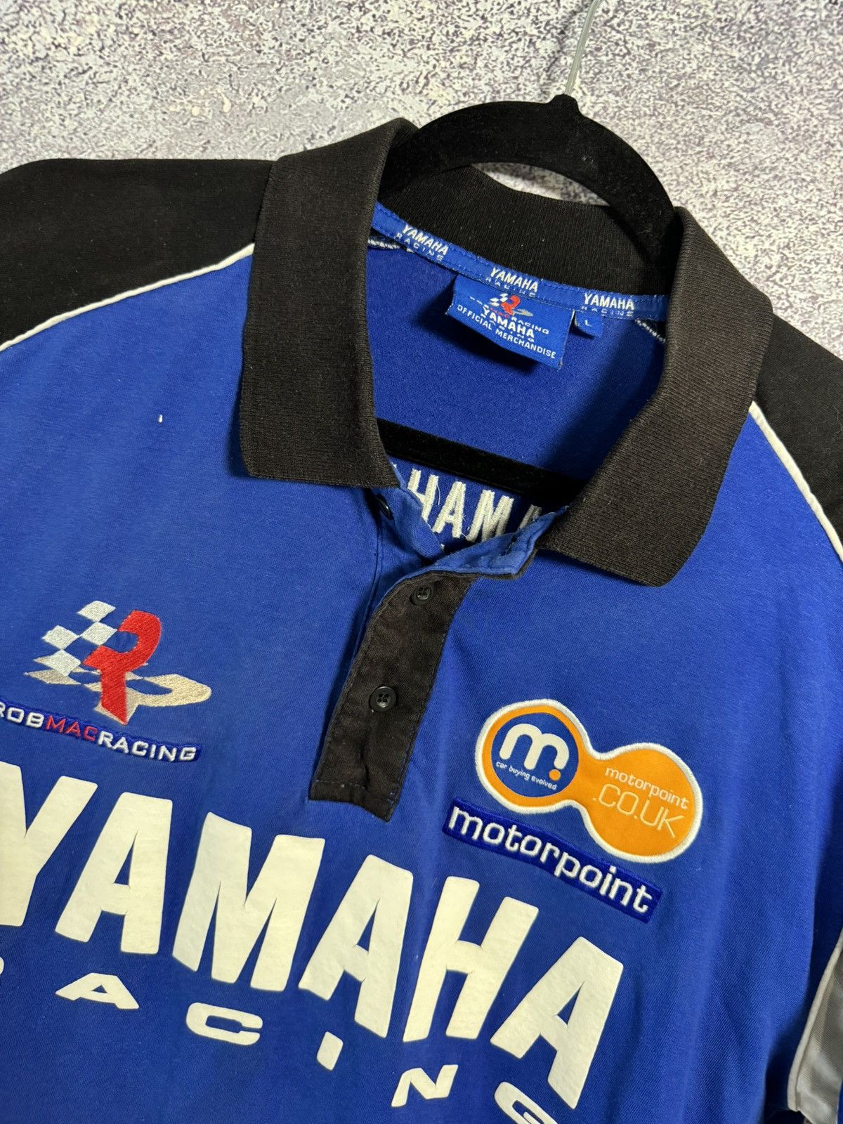 Vintage × Yamaha Vintage Yamaha Rob Mac Racing Superbike Moto Polo Shirt Size US L / EU 52-54 / 3 - 11 Thumbnail