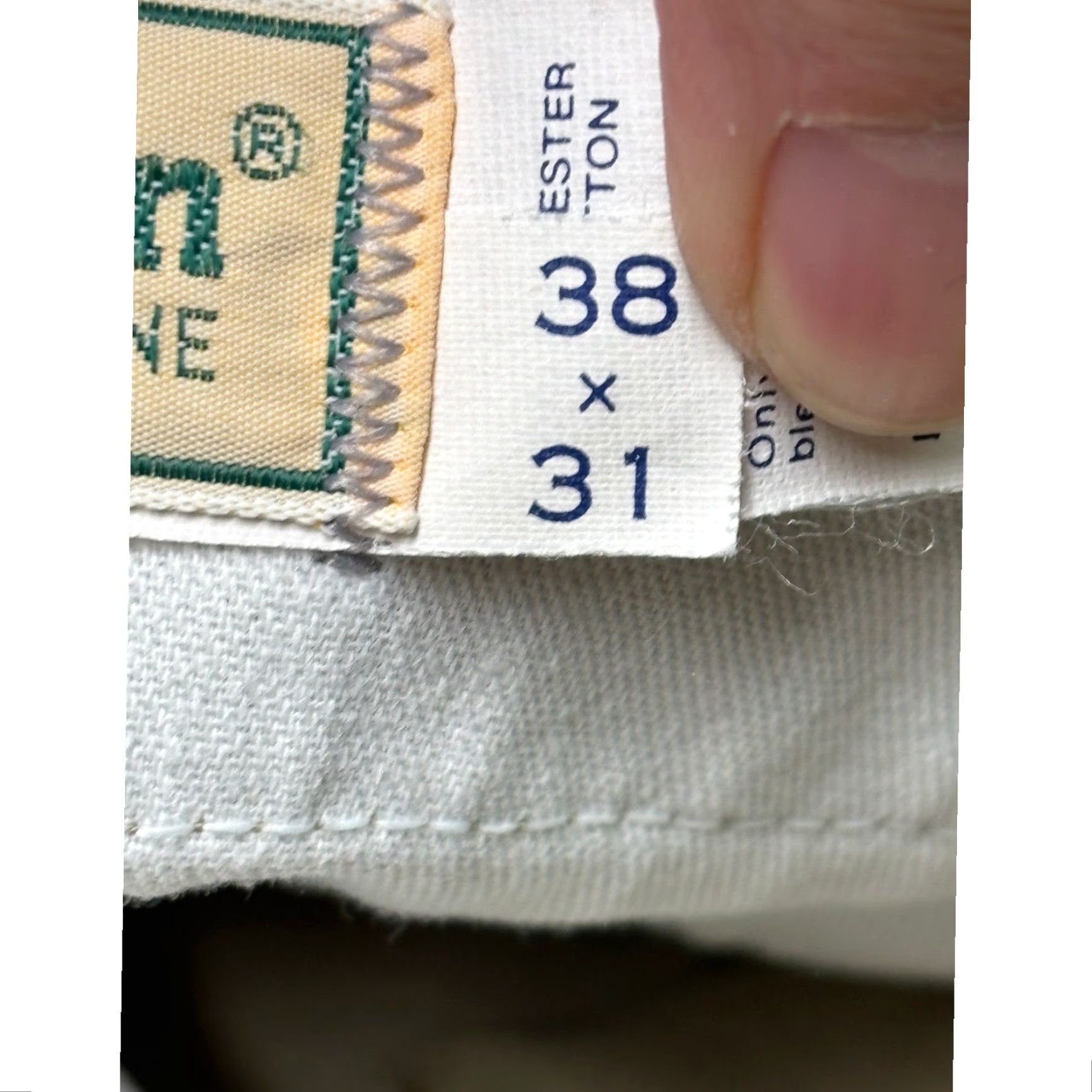 Vintage VINTAGE LL Bean Chino Pants 38x28 Khaki Tan Beige 90s Mens Straight Flat Front Workwear Casual USA Size US 38 / EU 54 - 6 Thumbnail