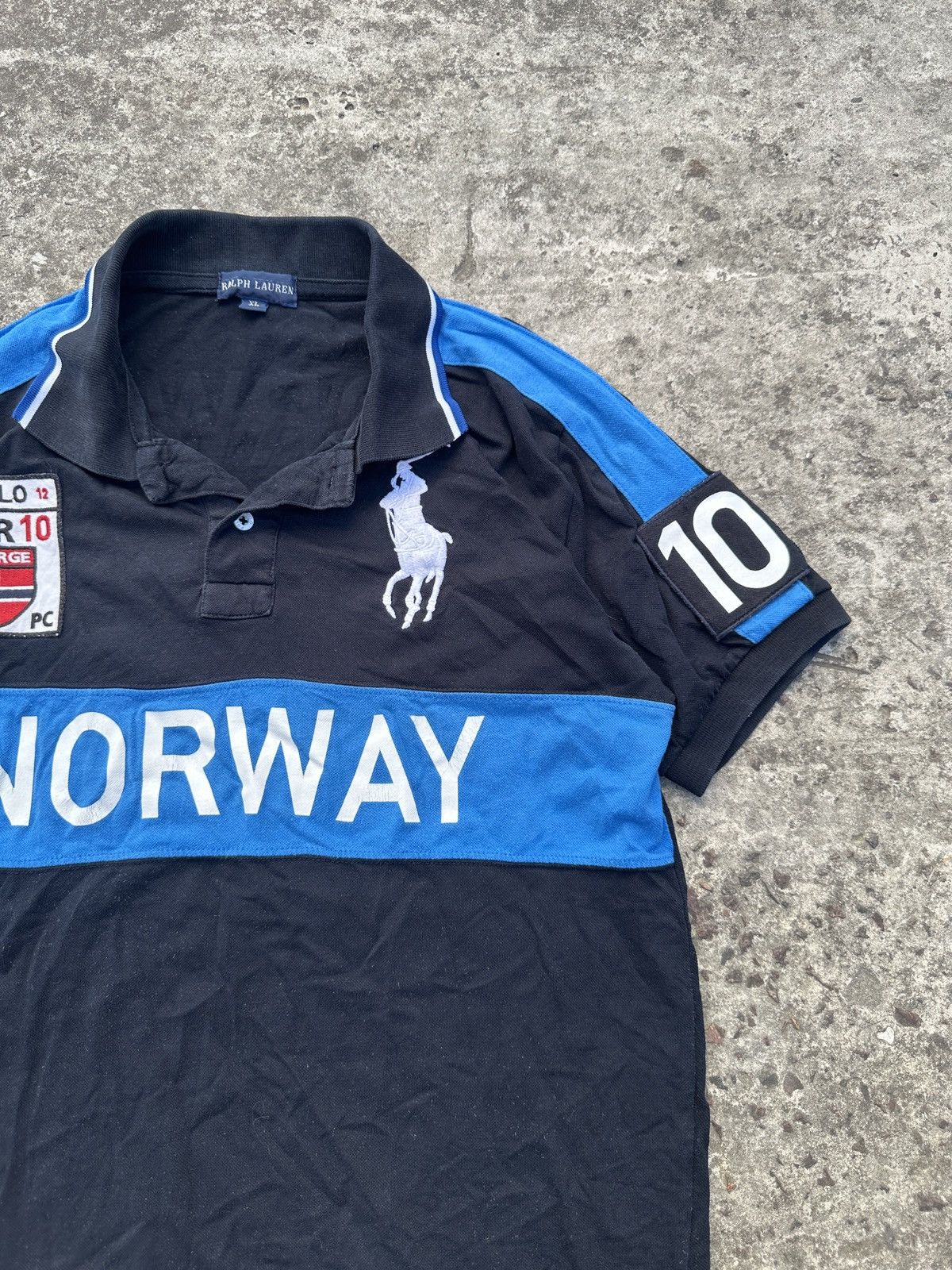 Polo Ralph Lauren Y2K Polo Ralph Lauren Rare Polo Big Logo Norway 10 XL Casual Size US XL / EU 56 / 4 - 3 Thumbnail