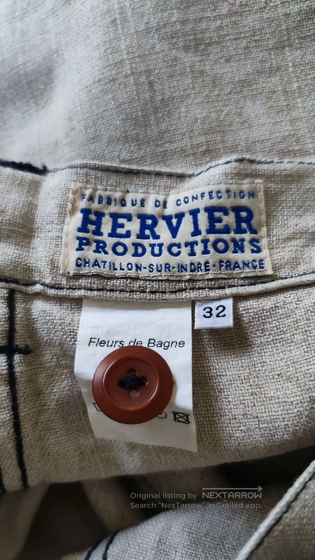 Bleu De Paname Stylish Color-Block Linen Work Shorts. Size US 32 / EU 48 - 7 Thumbnail