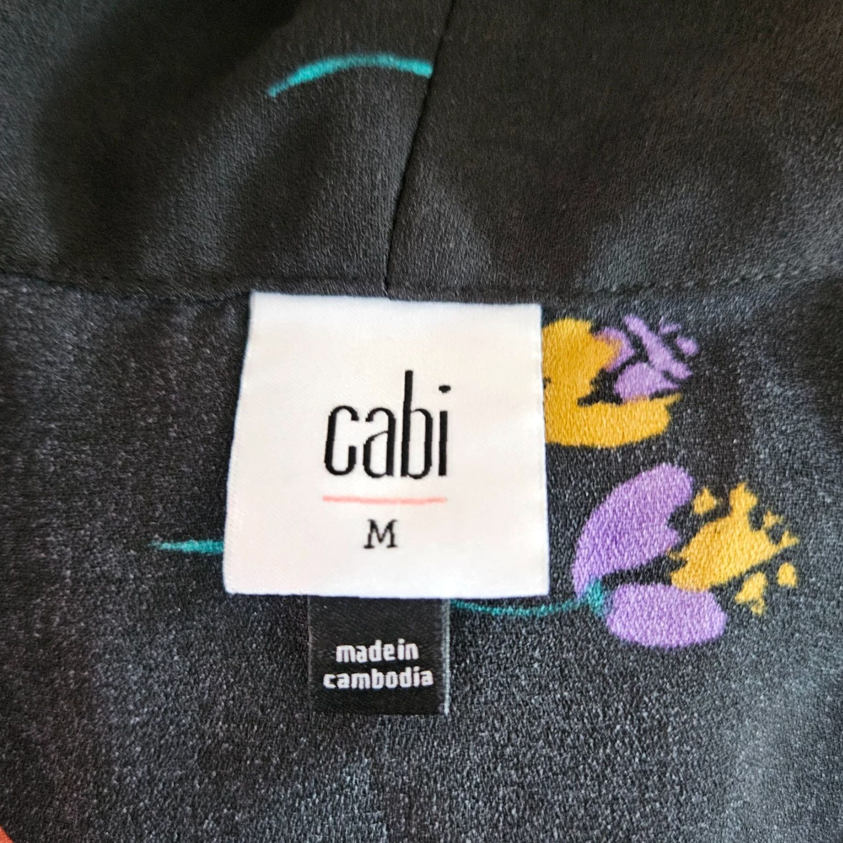 Vintage Cabi 4391 Womens Divine Wrap Dress Sz Medium Black Floral Long Sleeve Size M / US 6-8 / IT 42-44 - 5 Thumbnail