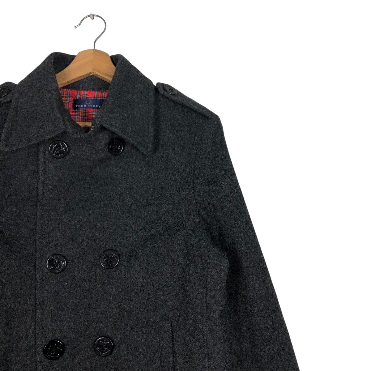 Fred Perry 📌Vintage Wool Biker Jacket Fred Perry Blanket Tartan Lining Size US L / EU 52-54 / 3 - 6 Thumbnail