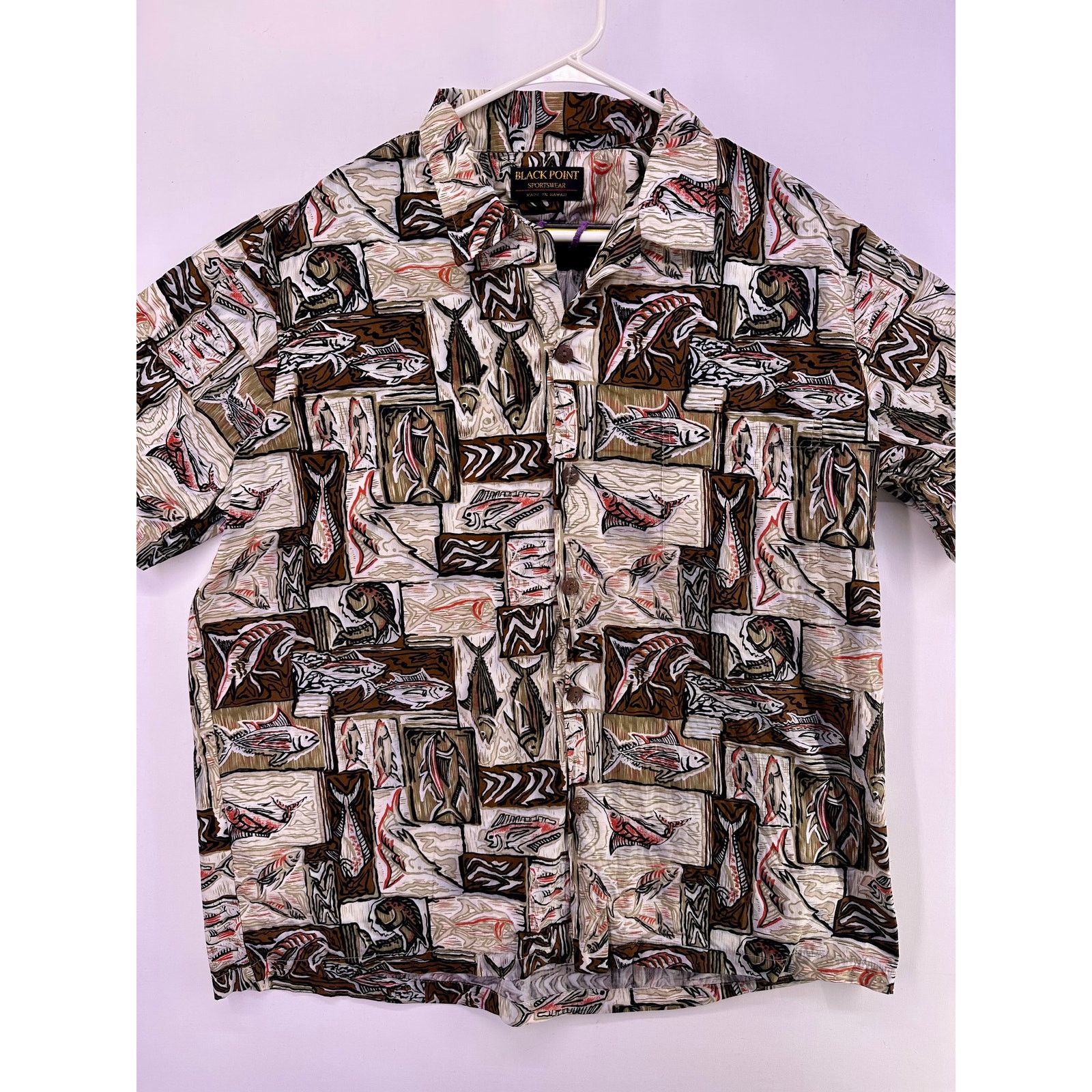& Other Stories Tuna Fishing Theme Black Point Button Down Shirt Size XL Size US XL / EU 56 / 4 - 4 Thumbnail