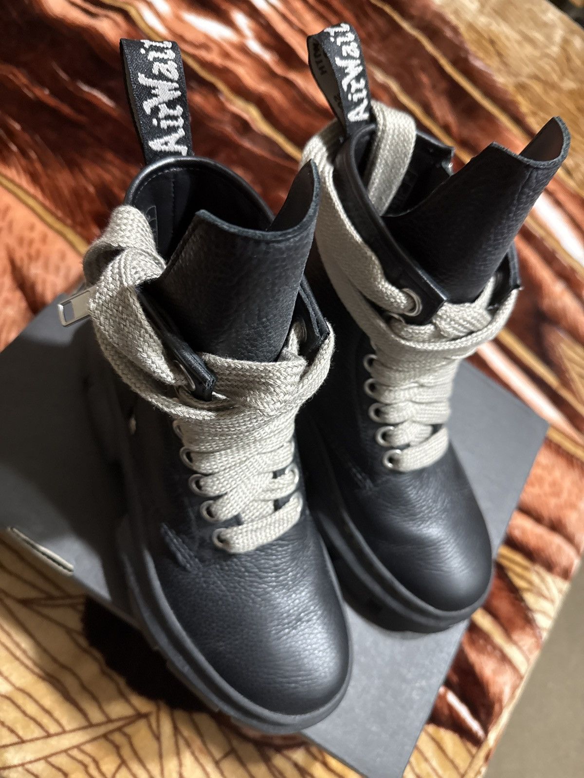 Dr. Martens × Rick Owens Dr.Martens x 1460 RICK OWENS DMXL LEATHER LACE UP BOOTS Size US 8 / EU 41 - 5 Thumbnail