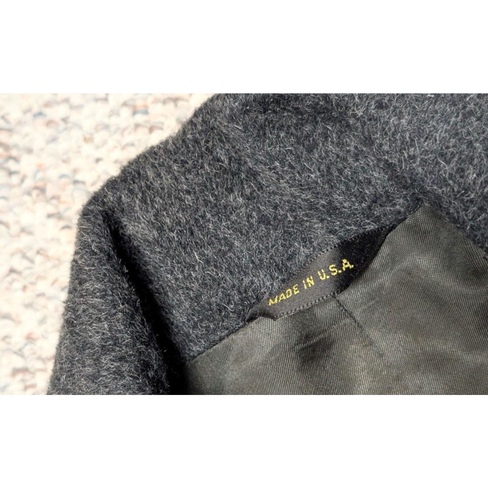 Doublet VINTAGE belted coat - OVERCOAT wool double breasted 38 gray AMERICAN MALE - Coat Mens Wool Mohair shaggy Size US S / EU 44-46 / 1 - 7 Thumbnail