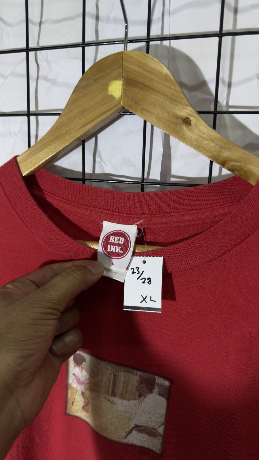 Vintage Vintage red ink center logo skate tee shirt Size US XL / EU 56 / 4 - 5 Thumbnail