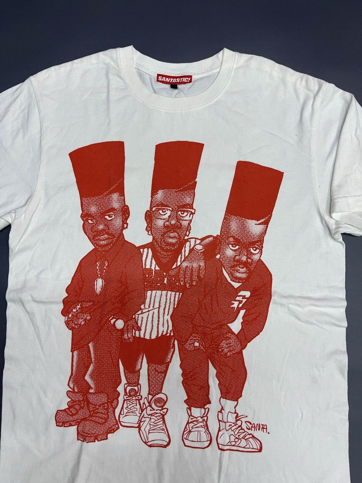 Designer × Japanese Brand × Rap Tees HIP HOP NEW JACK SWING x SANTASTIC SARU DESIGNER TEES Size US L / EU 52-54 / 3 - 3 Thumbnail