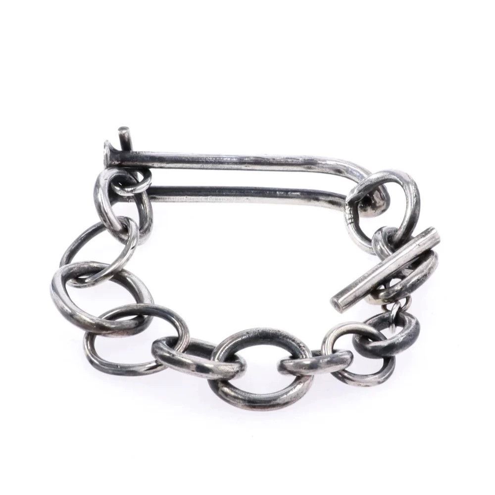 Guidi Guidi Distressed Double Nail Silver M-18 Bracelet Size ONE SIZE - 4 Thumbnail