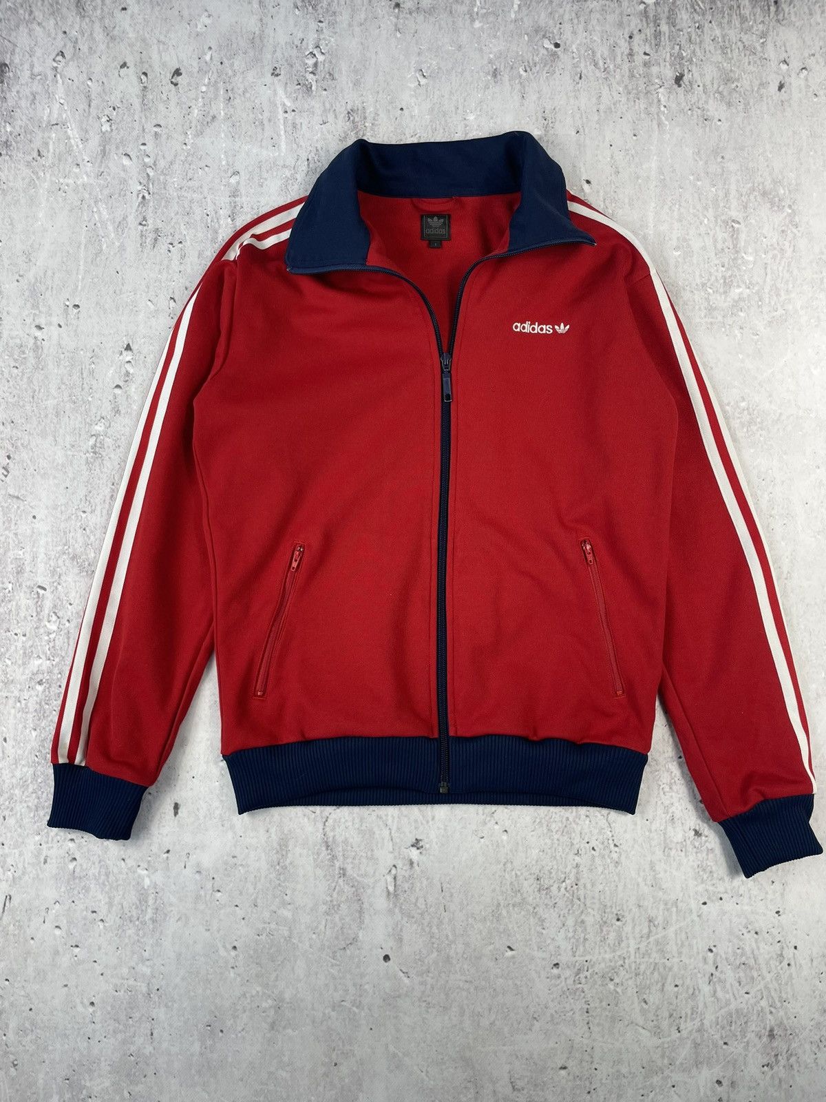 Adidas × Vintage Vintage Y2K Navy Red Adidas Zip Up Size US S / EU 44-46 / 1 - 1 Thumbnail