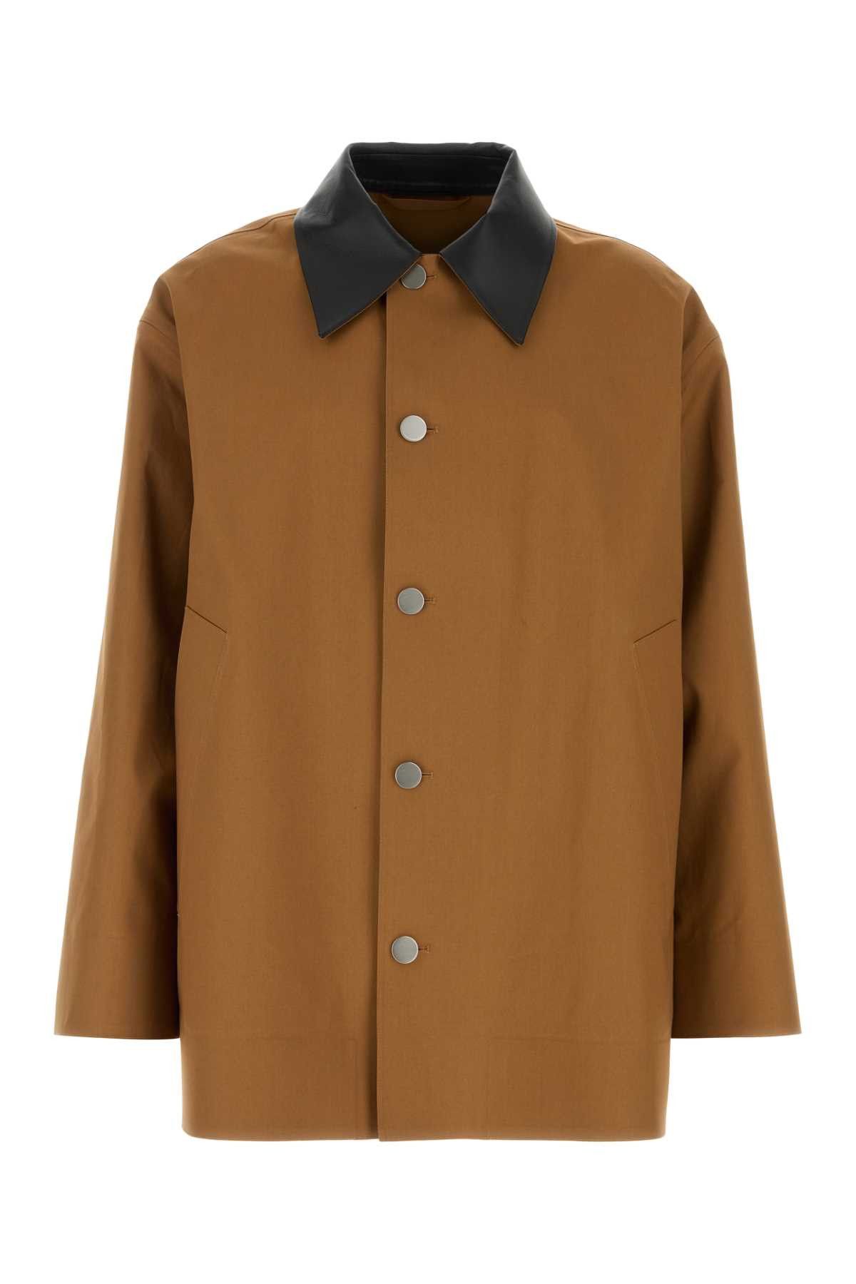 Jil Sander Caramel Cotton Trench Coat Size US M / EU 48-50 / 2 - 1 Thumbnail