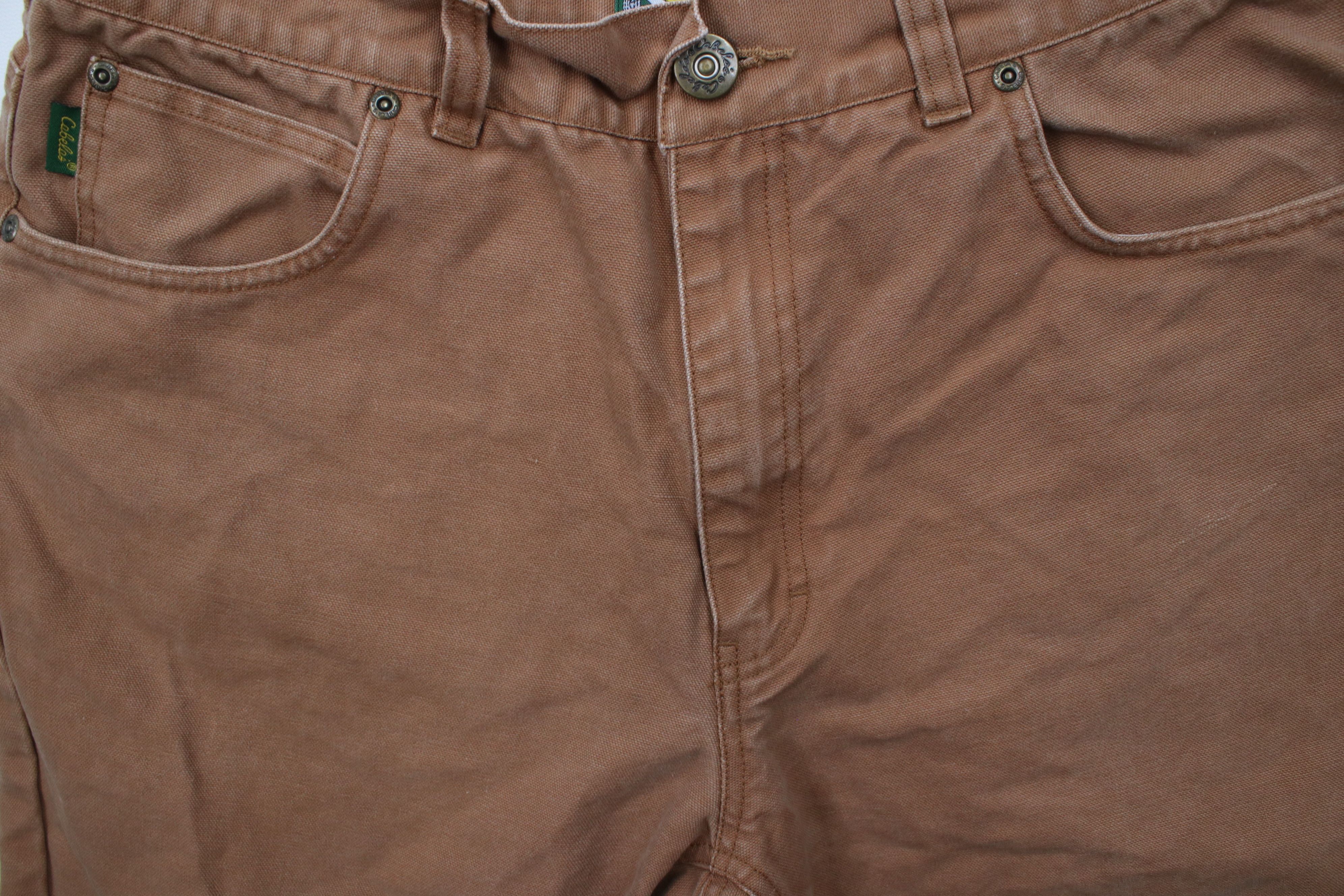 Cabelas × Vintage Vintage 90s Cabelas Canvas Workwear Pants Duck Brown Cotton Size US 32 / EU 48 - 8 Thumbnail