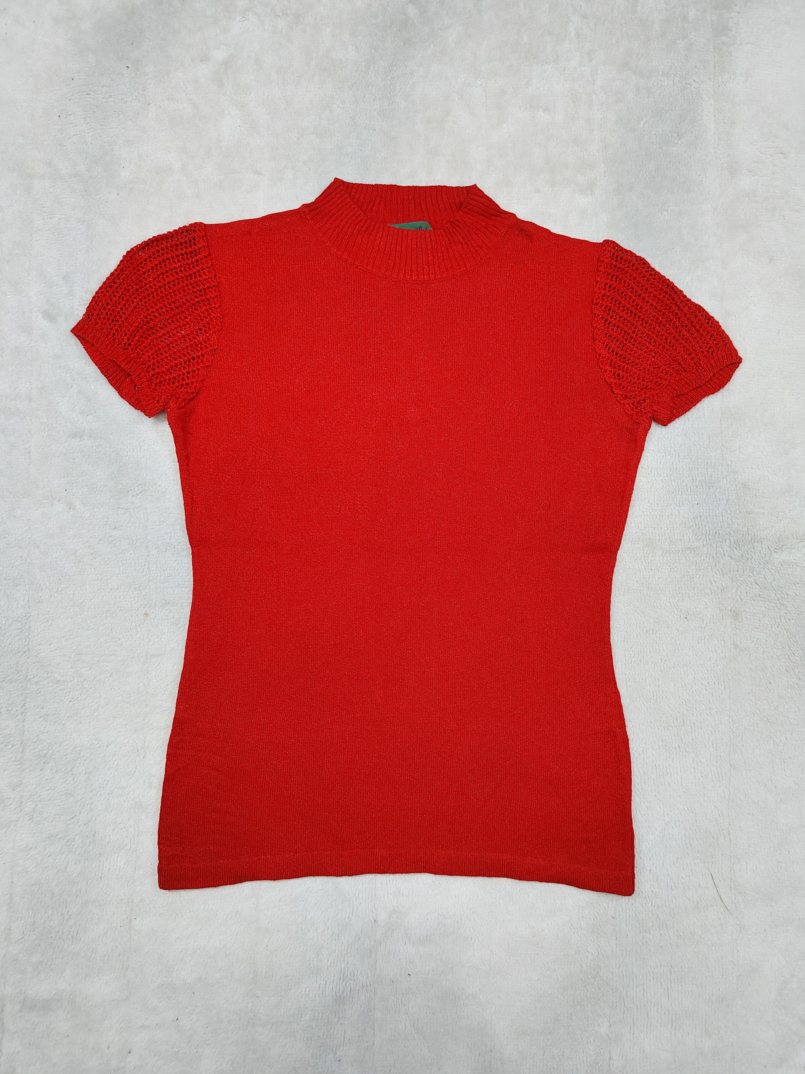 Jean Paul Gaultier 90s Gaultier Junior❤️‍🔥Archived Mesh Sleeve Knitted Top Size M / US 6-8 / IT 42-44 - 4 Thumbnail