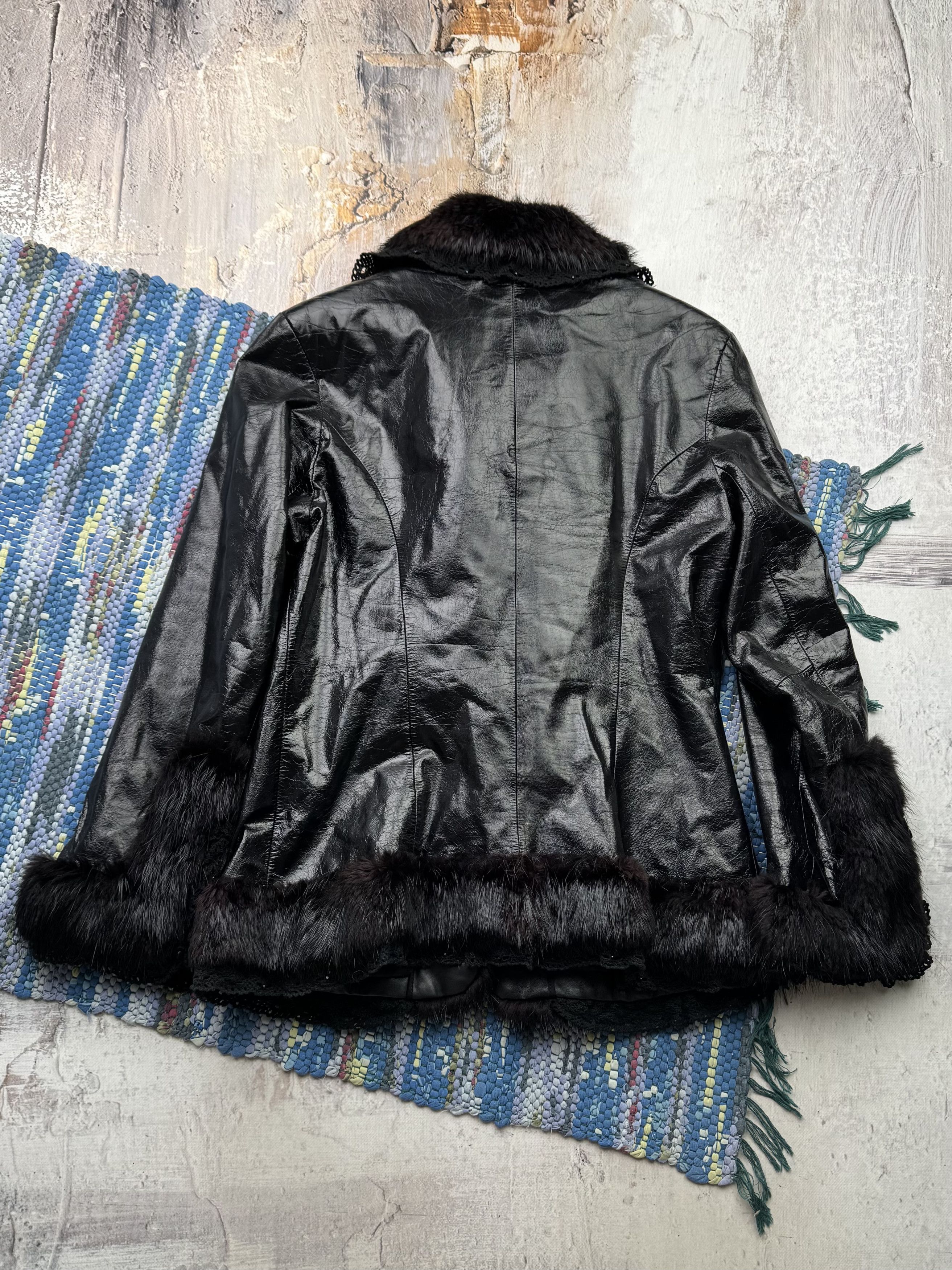 Japanese Brand Vintage Leather Jacket With Real Fur Details D15(A788)(598) Size L / US 10 / IT 46 - 6 Thumbnail