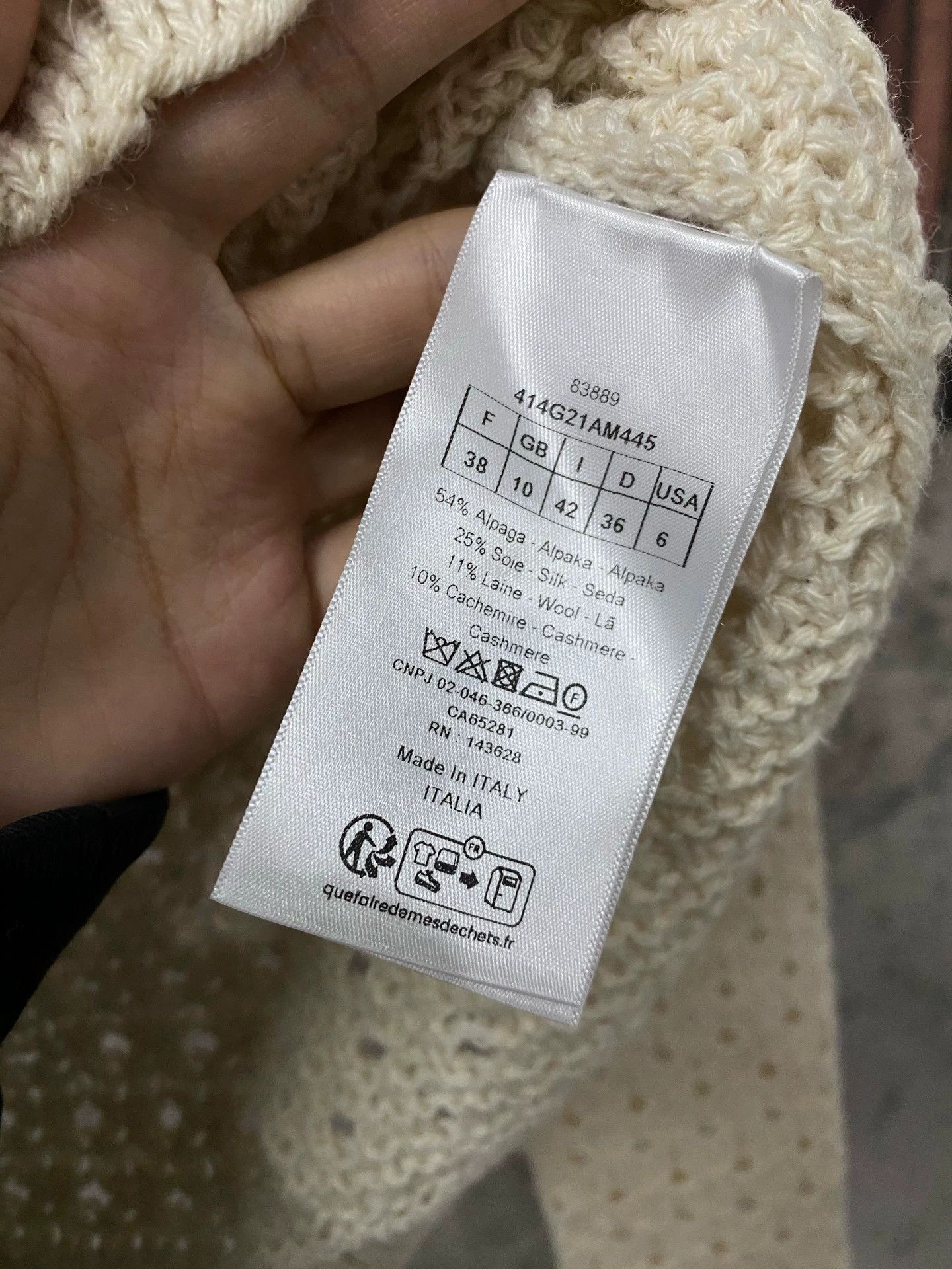 Dior Dior Women's Lace Wool Cardigan 38 Size S / US 4 / IT 40 - 6 Thumbnail