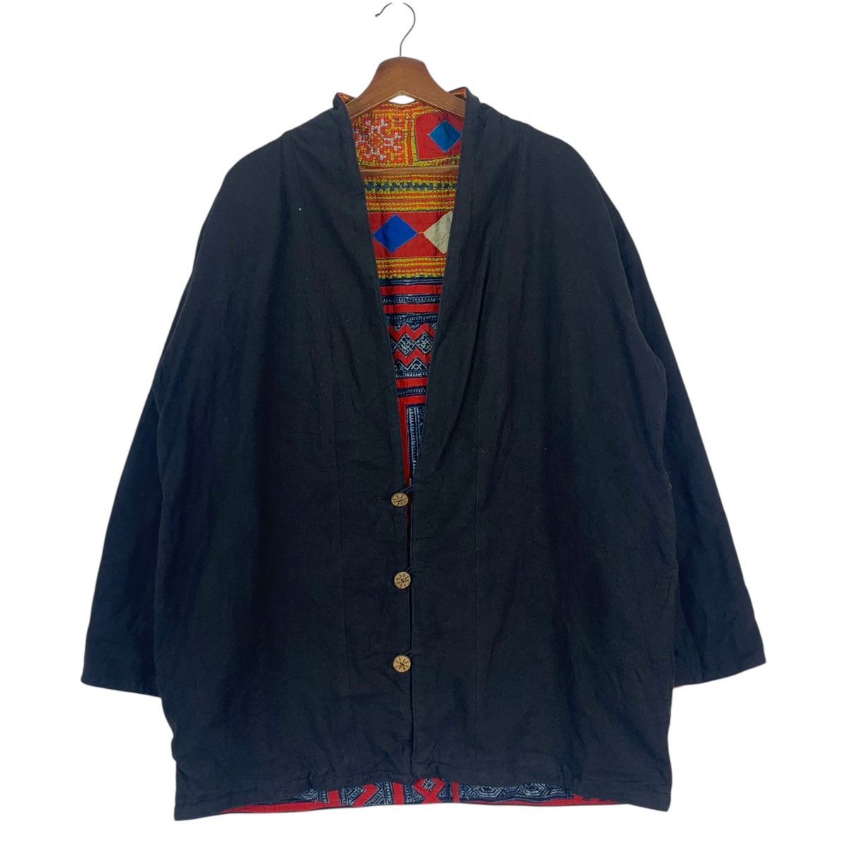 Japanese Brand × Vintage Vintage Japanese Brand Made In Thailand Black Coat Size US M / EU 48-50 / 2 - 1 Thumbnail