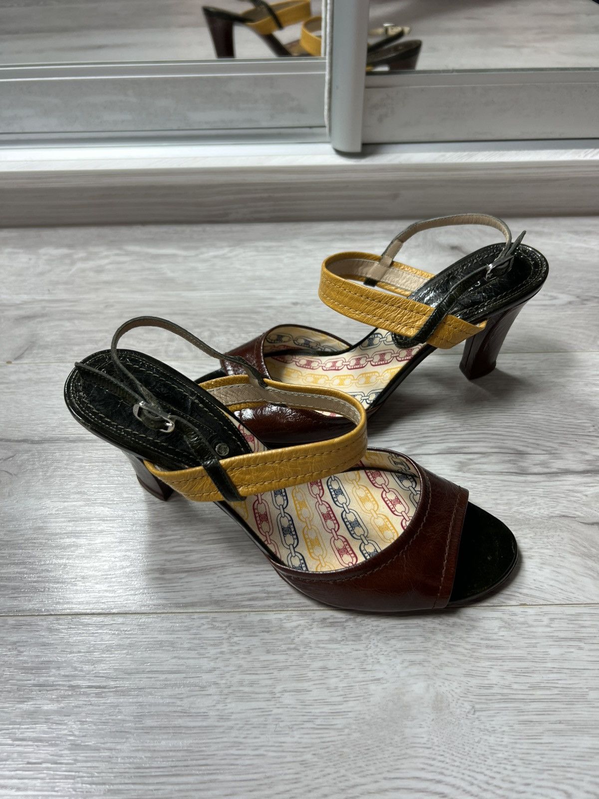 Celine Celine Multicolor Leather Slingback Open Toe Sandals Size 39 Size US 9 / IT 39 - 2 Thumbnail