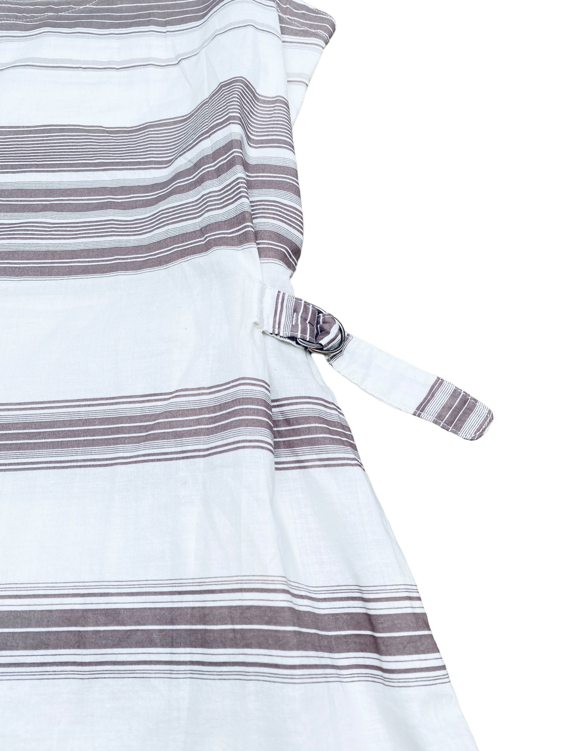 SS 2008 White brown striped tank top / Small dress