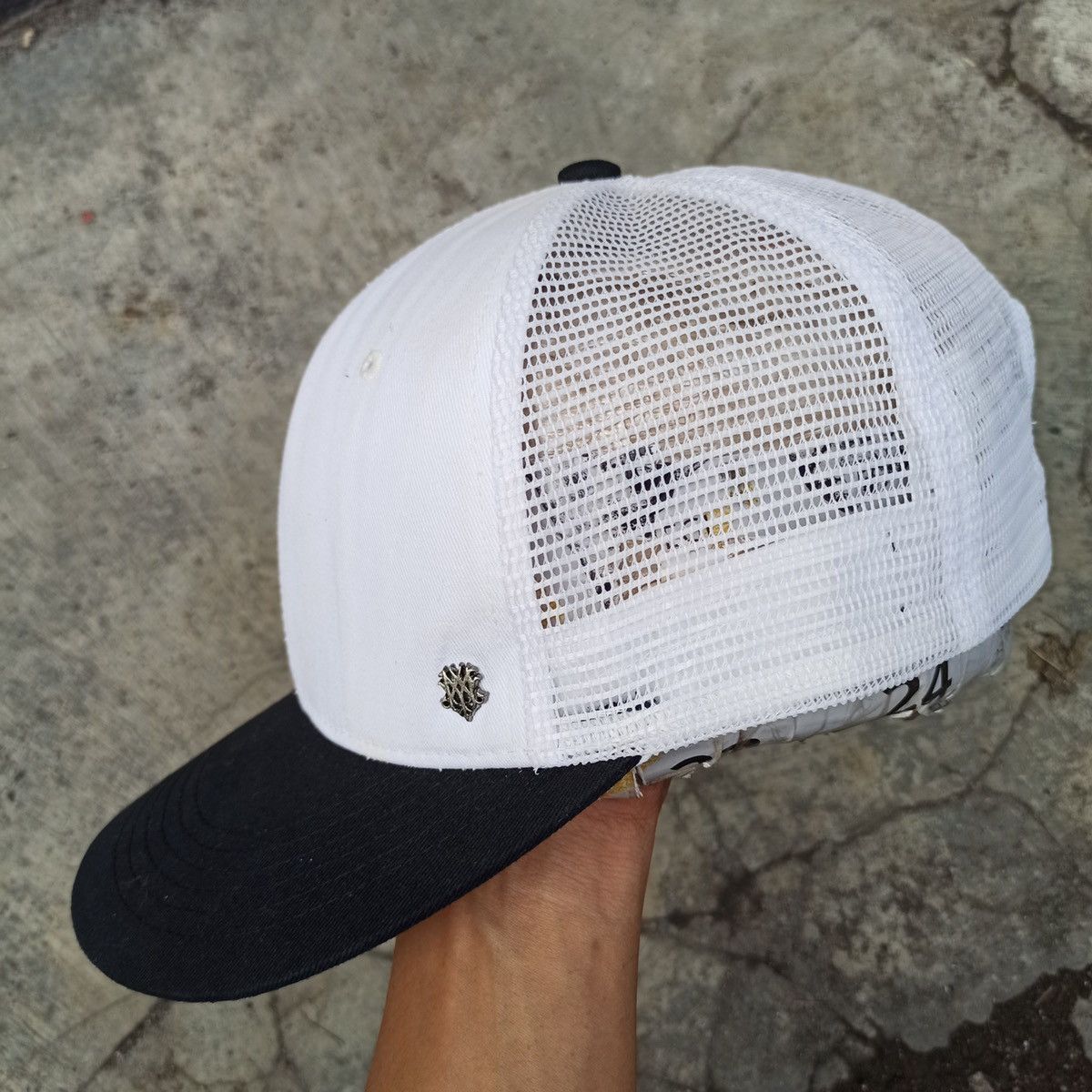 Unsound Rags SICK oversize trucker hat by mqum with gothic logo pin Size ONE SIZE - 4 Thumbnail