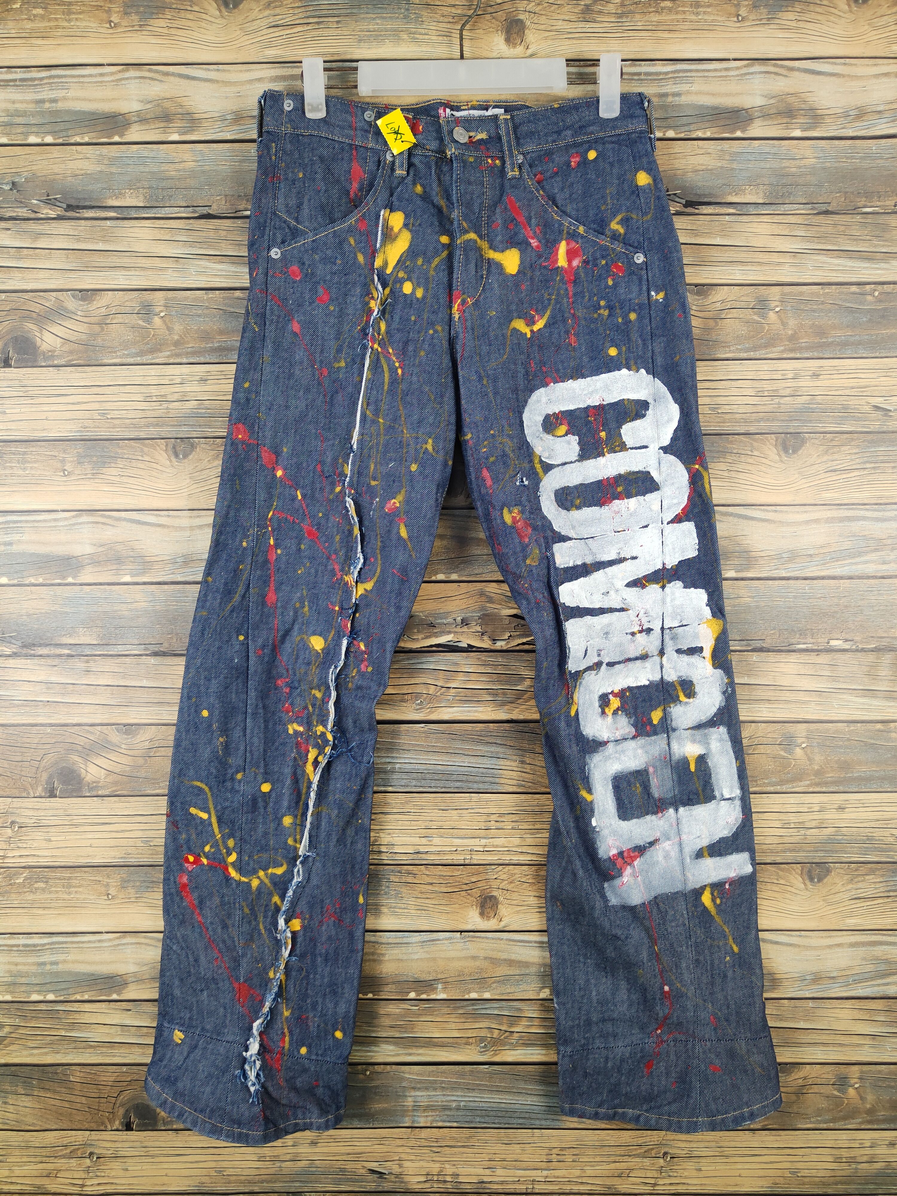Levi's Levi's Engineered painted Comisen Ripped denim Jeans #W2092 Size US 30 / EU 46 - 1 Thumbnail