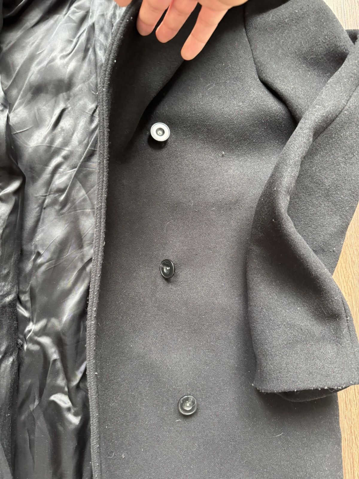 Acne Studios Acne Studios Women’s S avant garde black wool fur coat Size S / US 4 / IT 40 - 9 Thumbnail