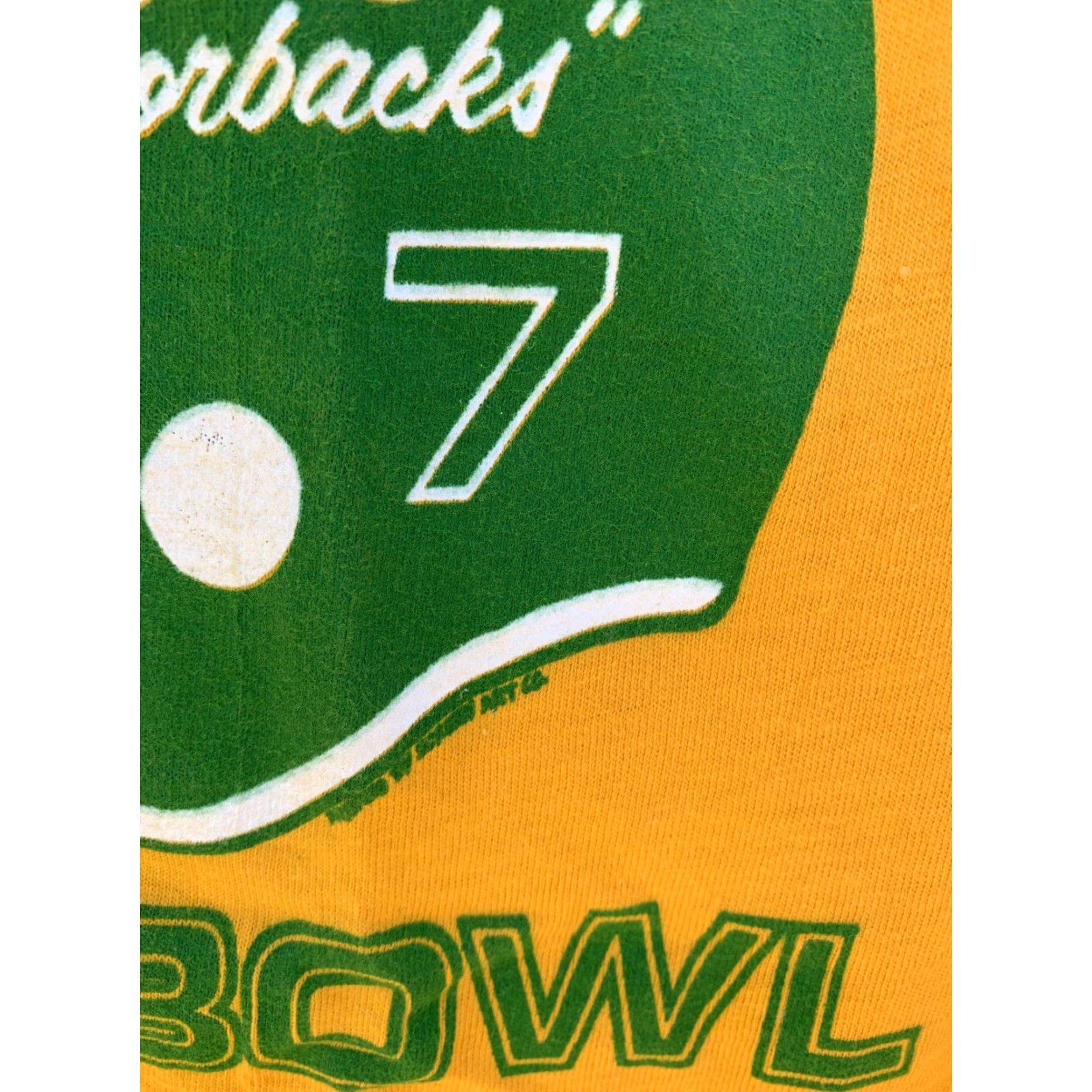 Anvil VINTAGE Sacramento Razorbacks 7 Pig Bowl T Shirt Anvil Size S Yellow Graphic Tee Mens 70s 80s USA Cotton Short Sleeve Size US S / EU 44-46 / 1 - 5 Thumbnail