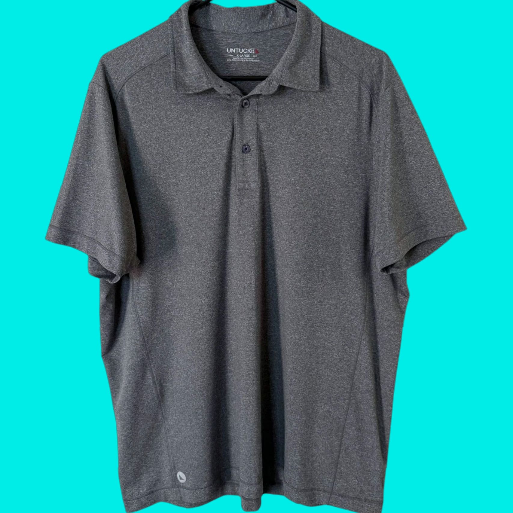 UNTUCKit UNTUCKit Performance Stretch Short-Sleeve Polo Shirt Gray Men's XL Golf Casual Shirt Size US XL / EU 56 / 4 - 1 Thumbnail