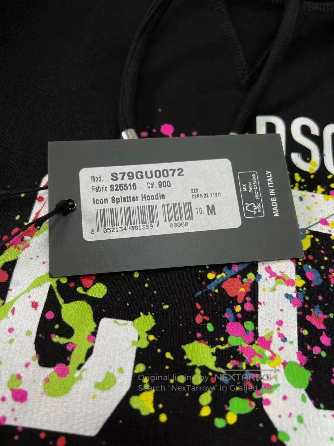 Dsquared2 dsquared2 black hooded sweatshirt with graphics. Size US XS / EU 42 / 0 - 5 Thumbnail