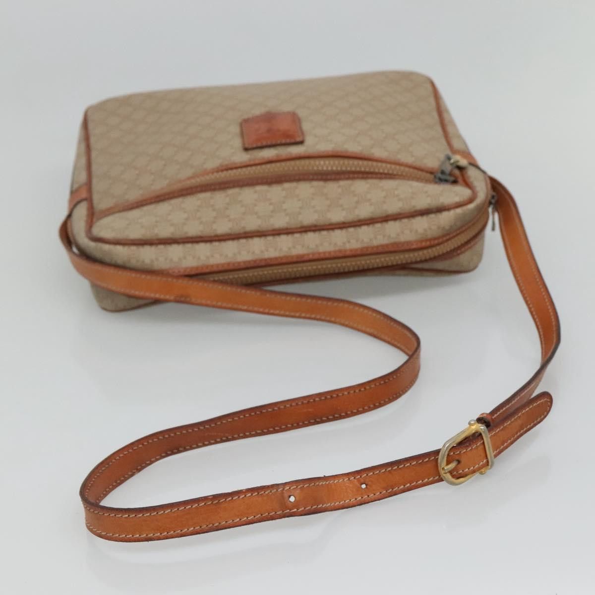 Celine CELINE Macadam Canvas Shoulder Bag Pvc Beige Gold Size ONE SIZE - 7 Thumbnail