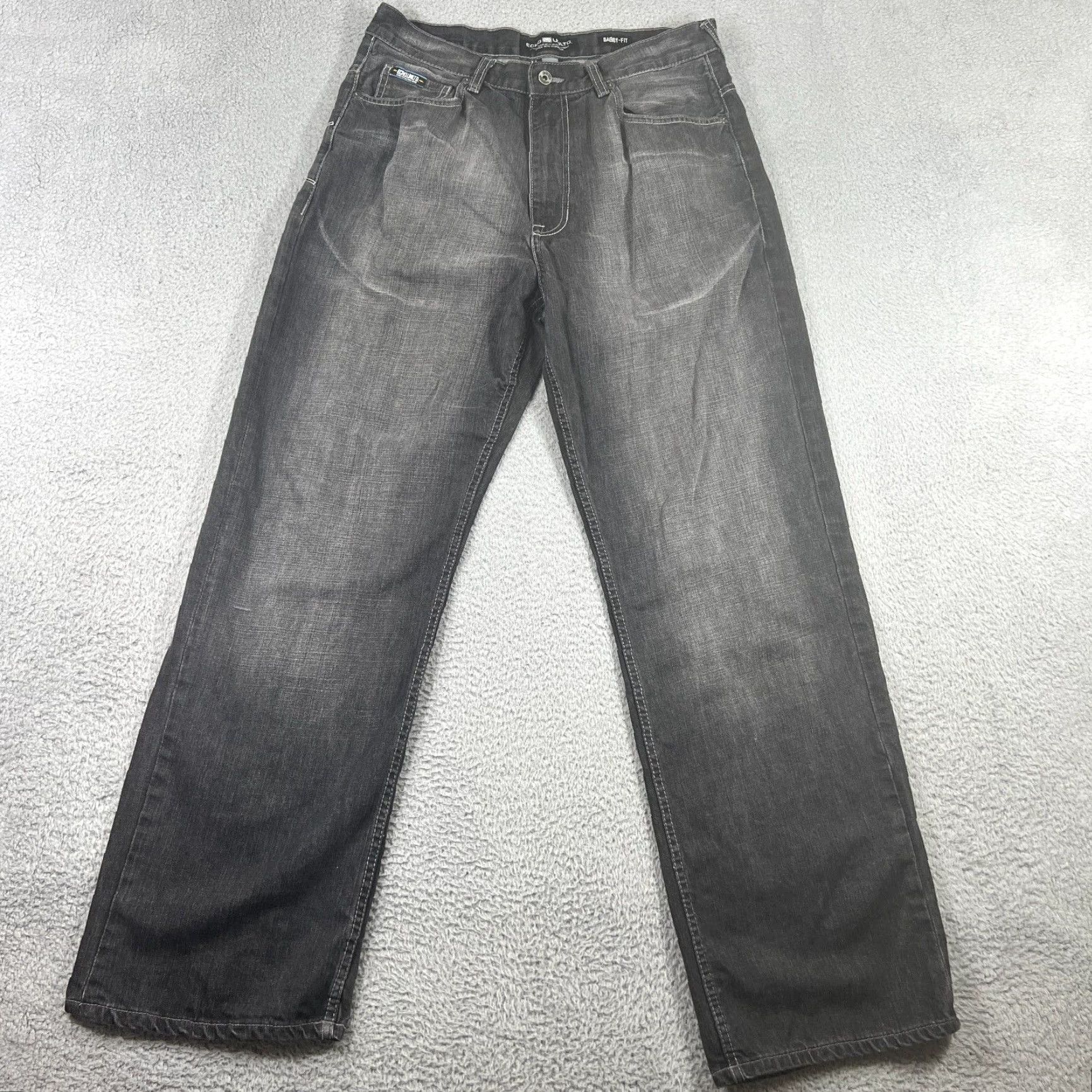 Ecko Unltd. VINTAGE Ecko Unltd. Jeans Mens 36 Black Denim Baggy Fit Embroidered Skull Y2K Size US 36 / EU 52 - 7 Thumbnail